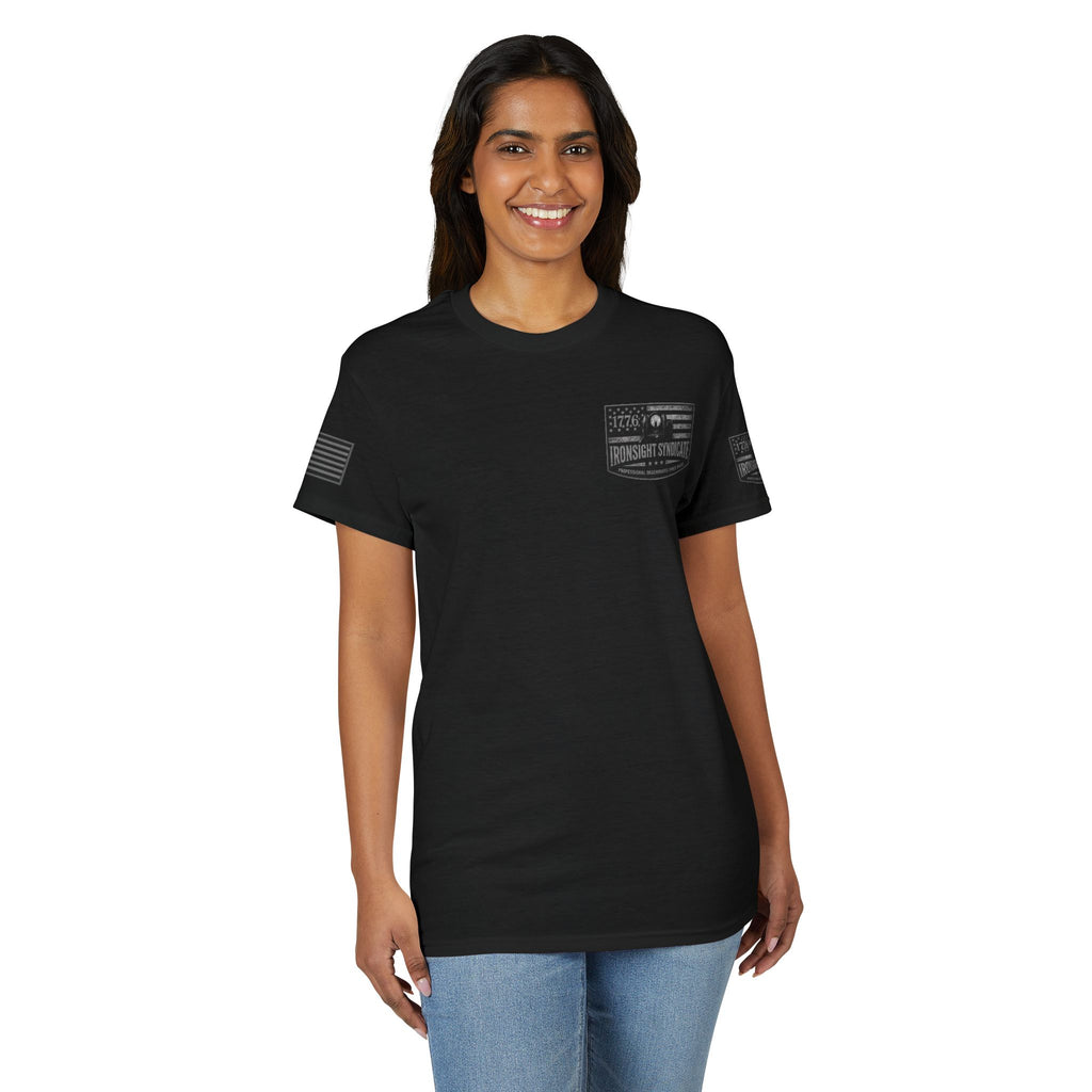 Machine gun George Washington  T-Shirt | Patriotic Military Graphic Tee for Veterans & Patriots, Adult (13 and up), unisex