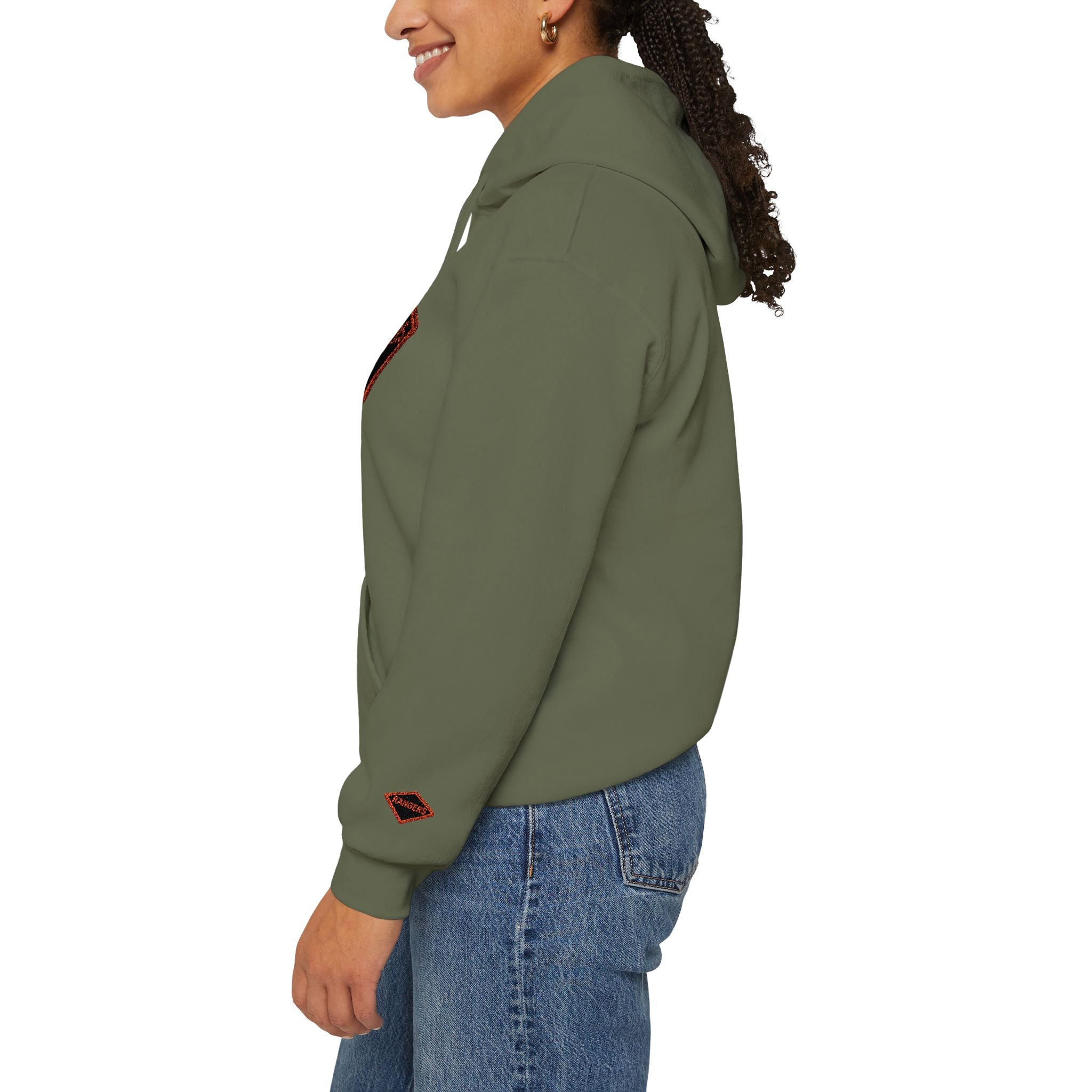 Vintage Army Ranger Embroidered Hooded Sweatshirt