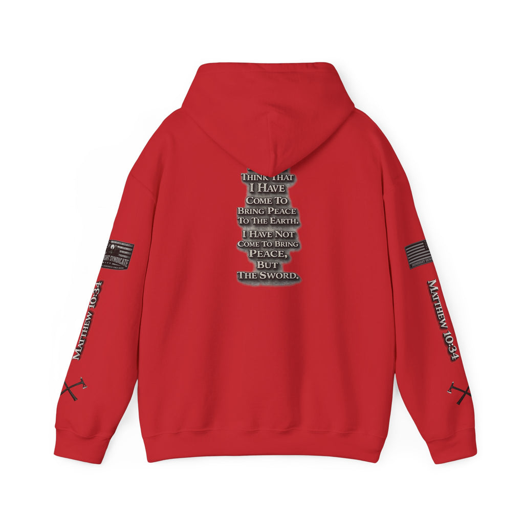 Matthew 10:34 Hooded Sweatshirt | Ironsight Syndicate