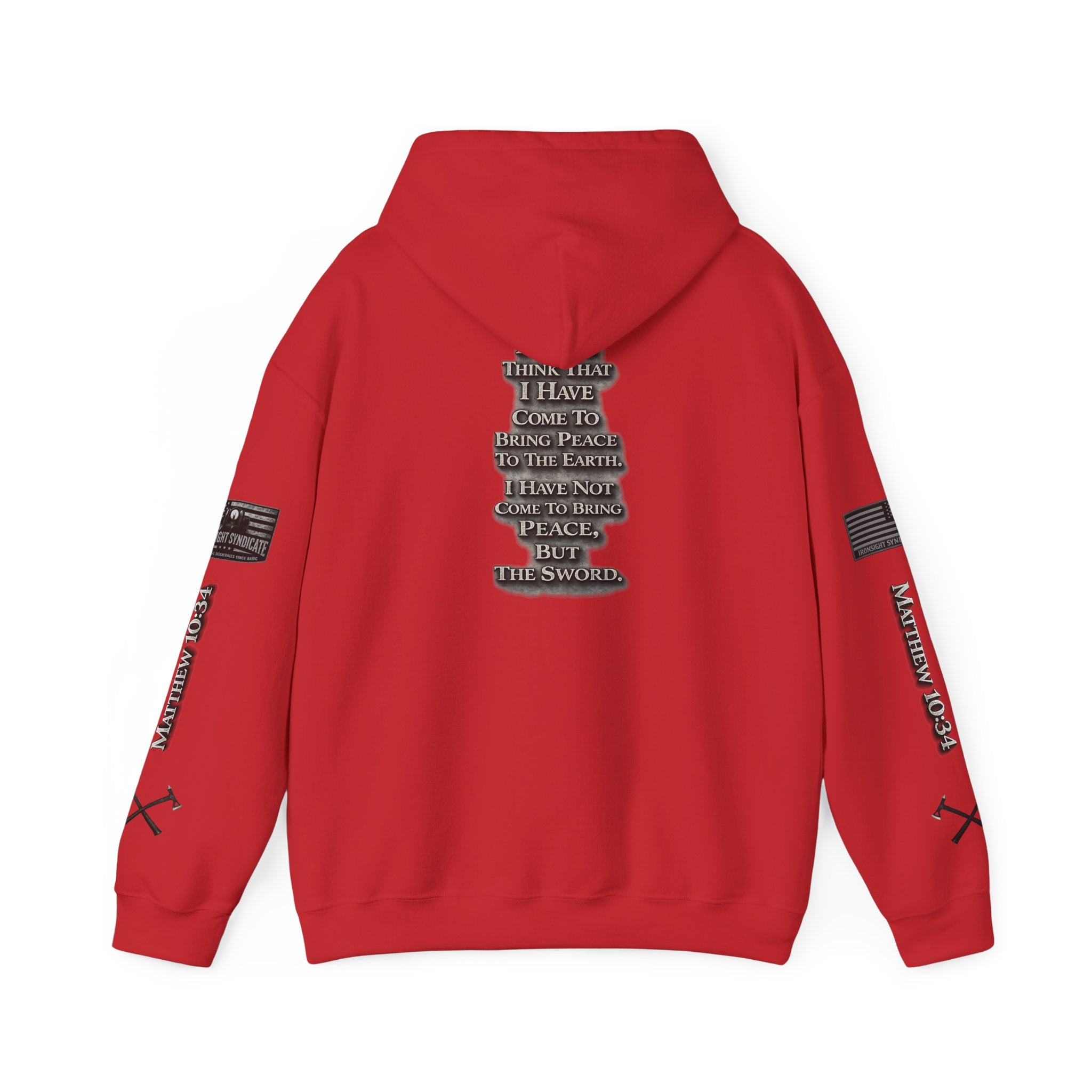 Matthew 10:34 Hooded Sweatshirt | Ironsight Syndicate