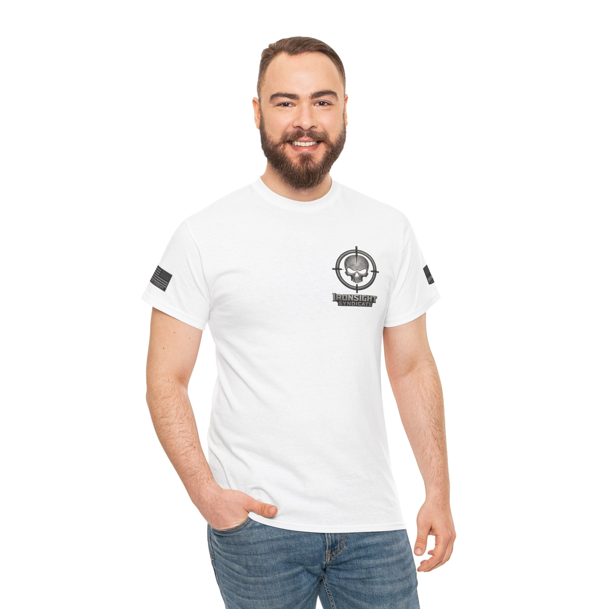 The Devil Whispered T-Shirt — Tactical Skull Target Logo Tee