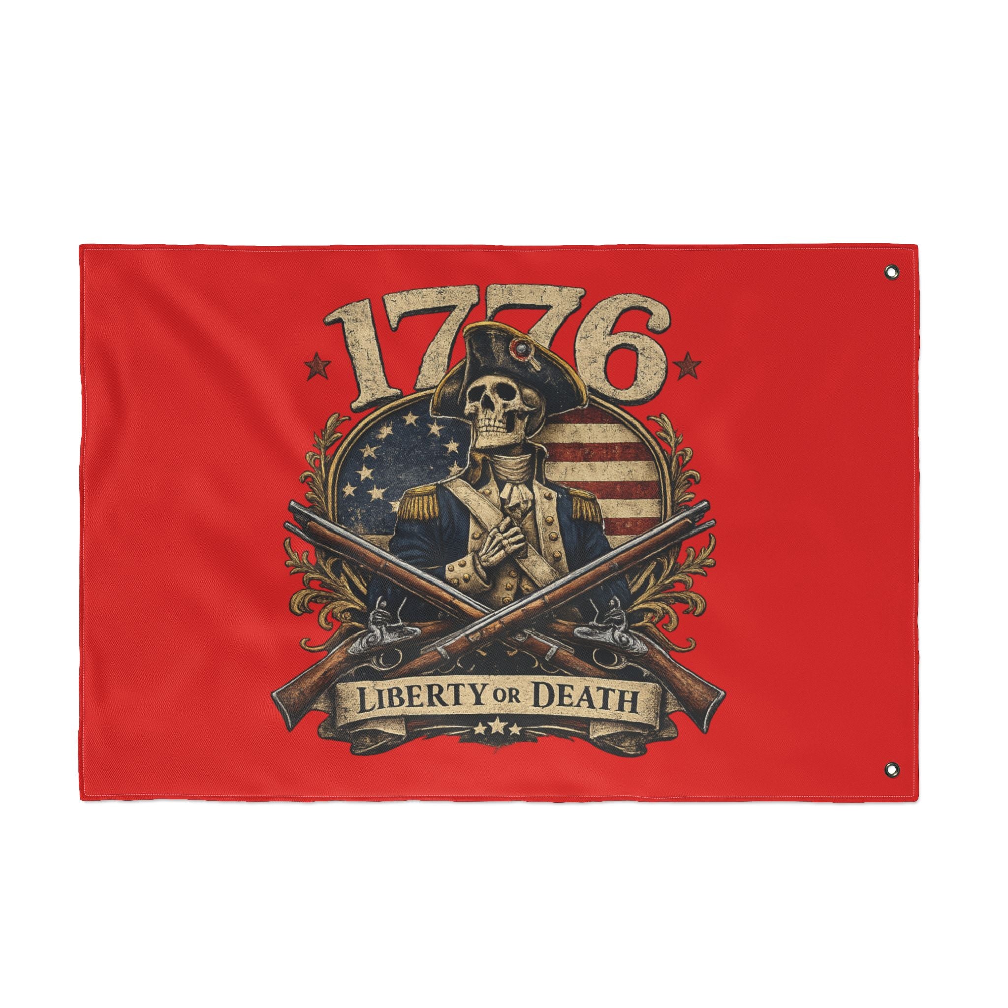 1776 Liberty or Death American Flag | Patriotic Revolutionary War Banner for Veterans & Patriots