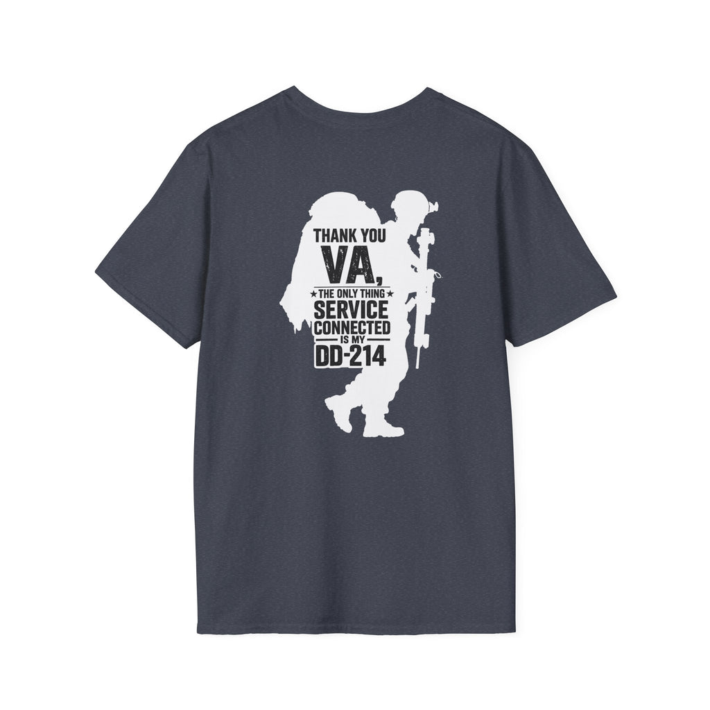 DD-214 service connected T-Shirt (White Graphic)