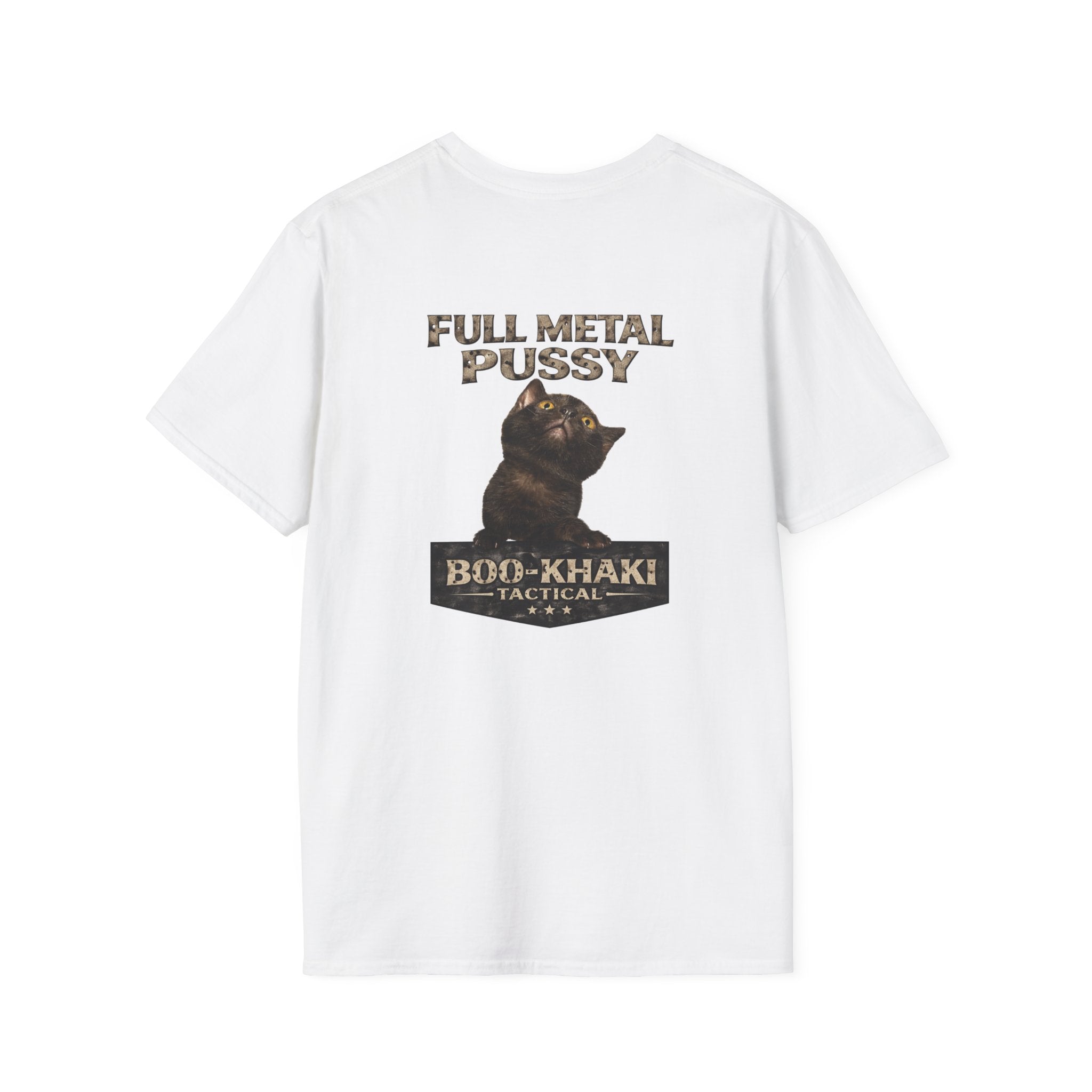 Full Metal Cat T-Shirt – Boo-Khaki Tactical Graphic Tee