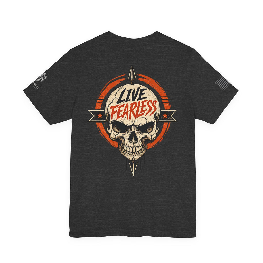 Live Fearless Skull Military T-Shirt | Ironsight Syndicate