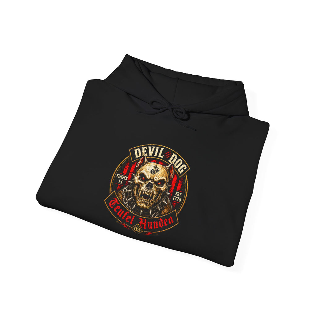 Devil Dog, Teufel Hunden Marine Corps Hooded Sweatshirt