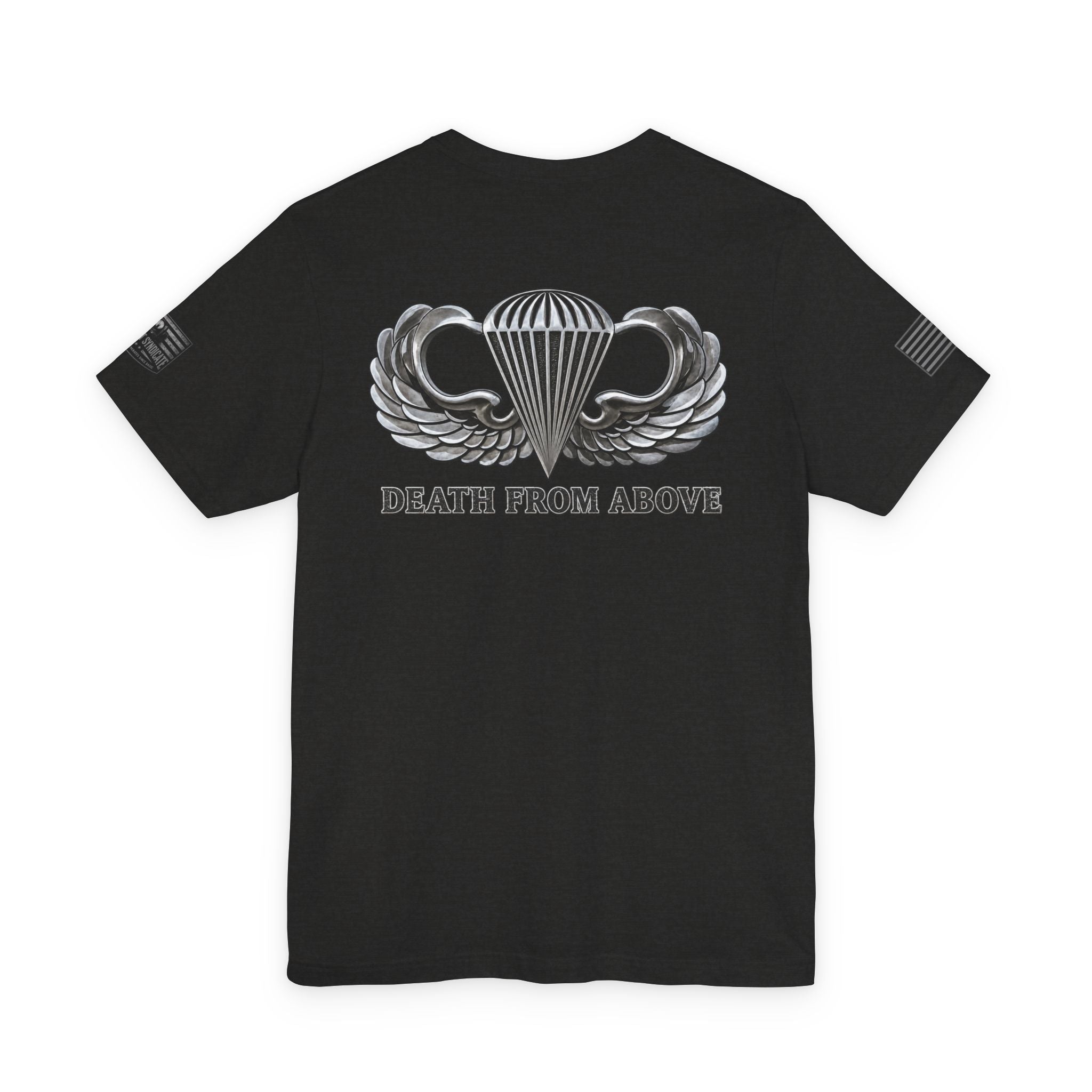 Airborne, Death From Above T - US Army Airborne Wings Veteran T-Shirt | Ironsight Syndicate