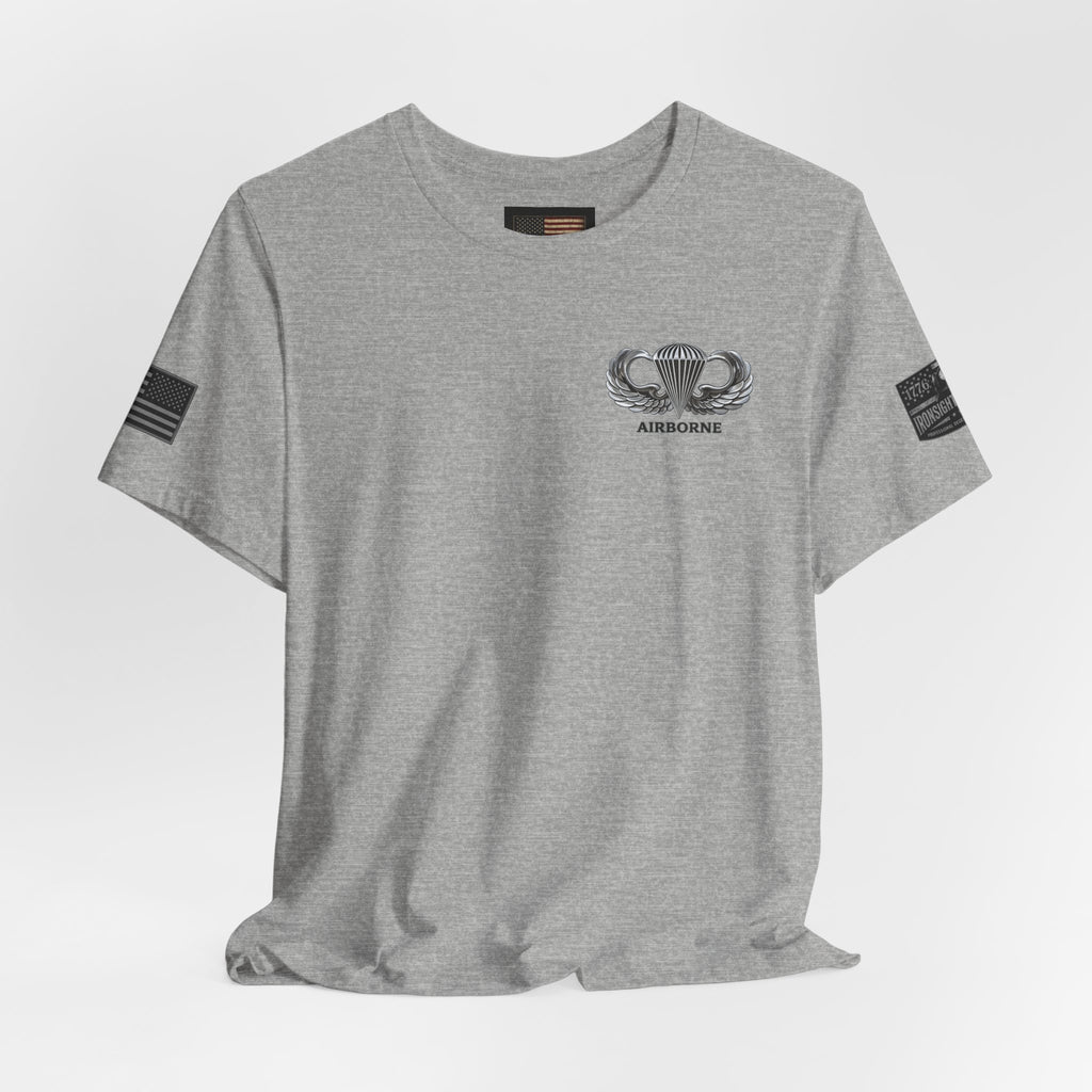 Airborne, Death From Above T - US Army Airborne Wings Veteran T-Shirt | Ironsight Syndicate
