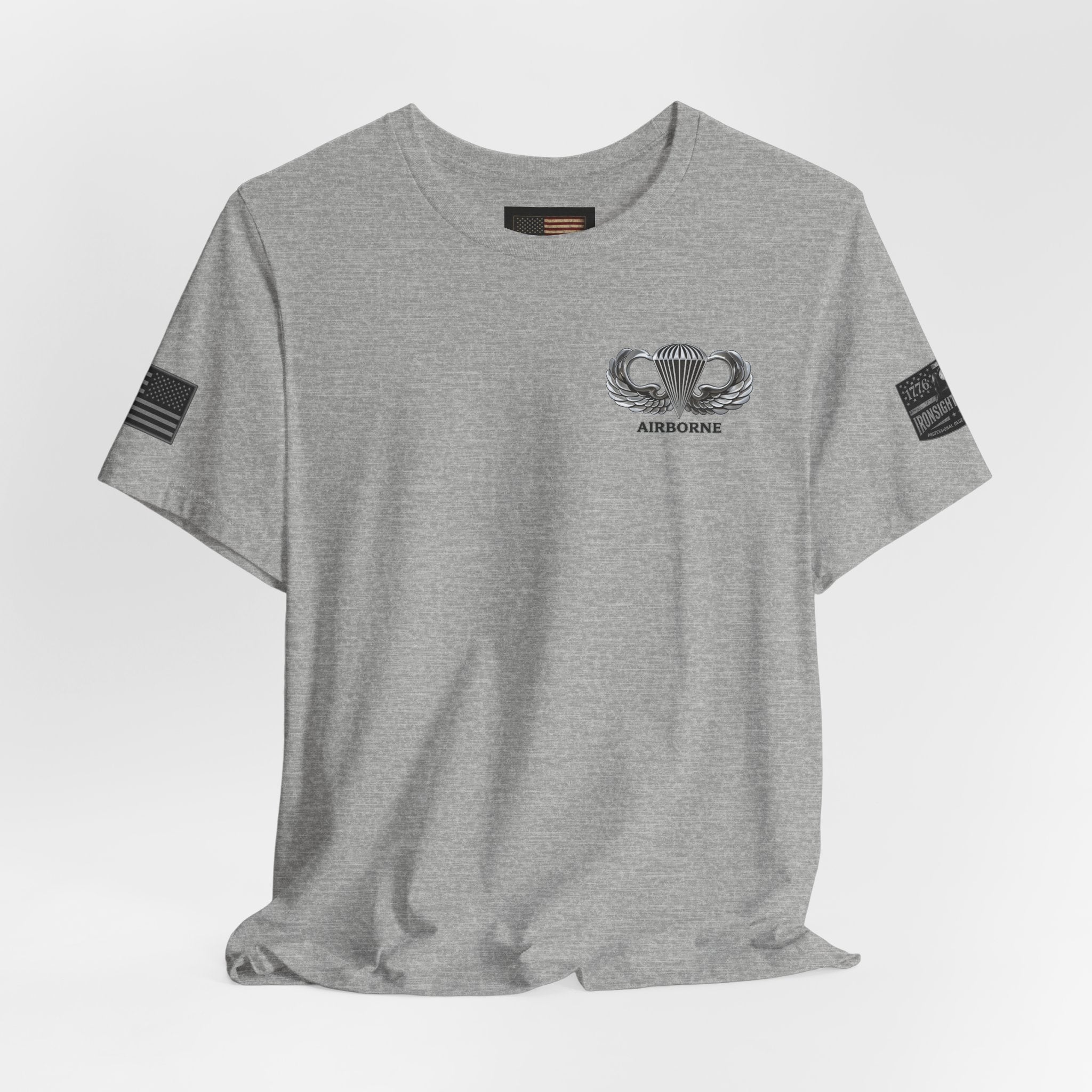 Airborne, Death From Above T - US Army Airborne Wings Veteran T-Shirt | Ironsight Syndicate