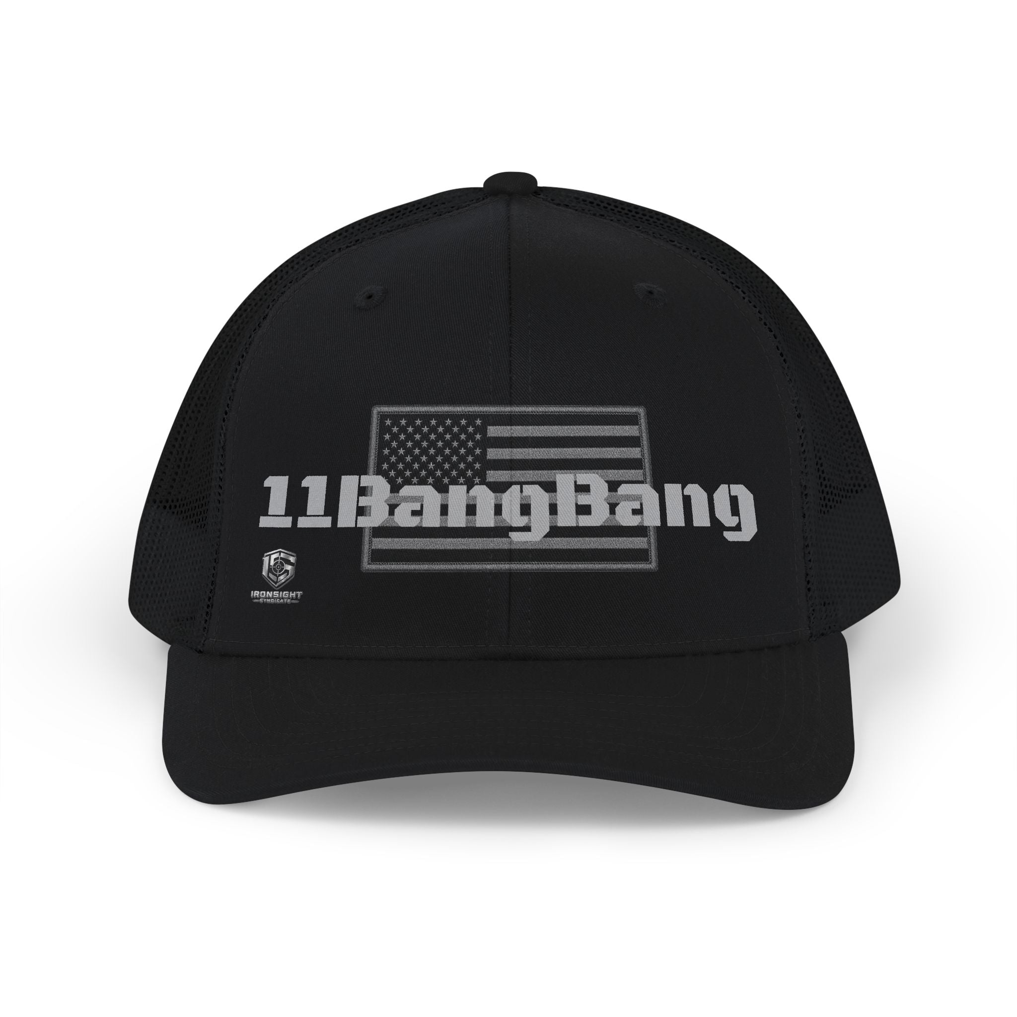 11BangBang - Army Infantry Trucker Hat - Black / Black | Ironsight Syndicate