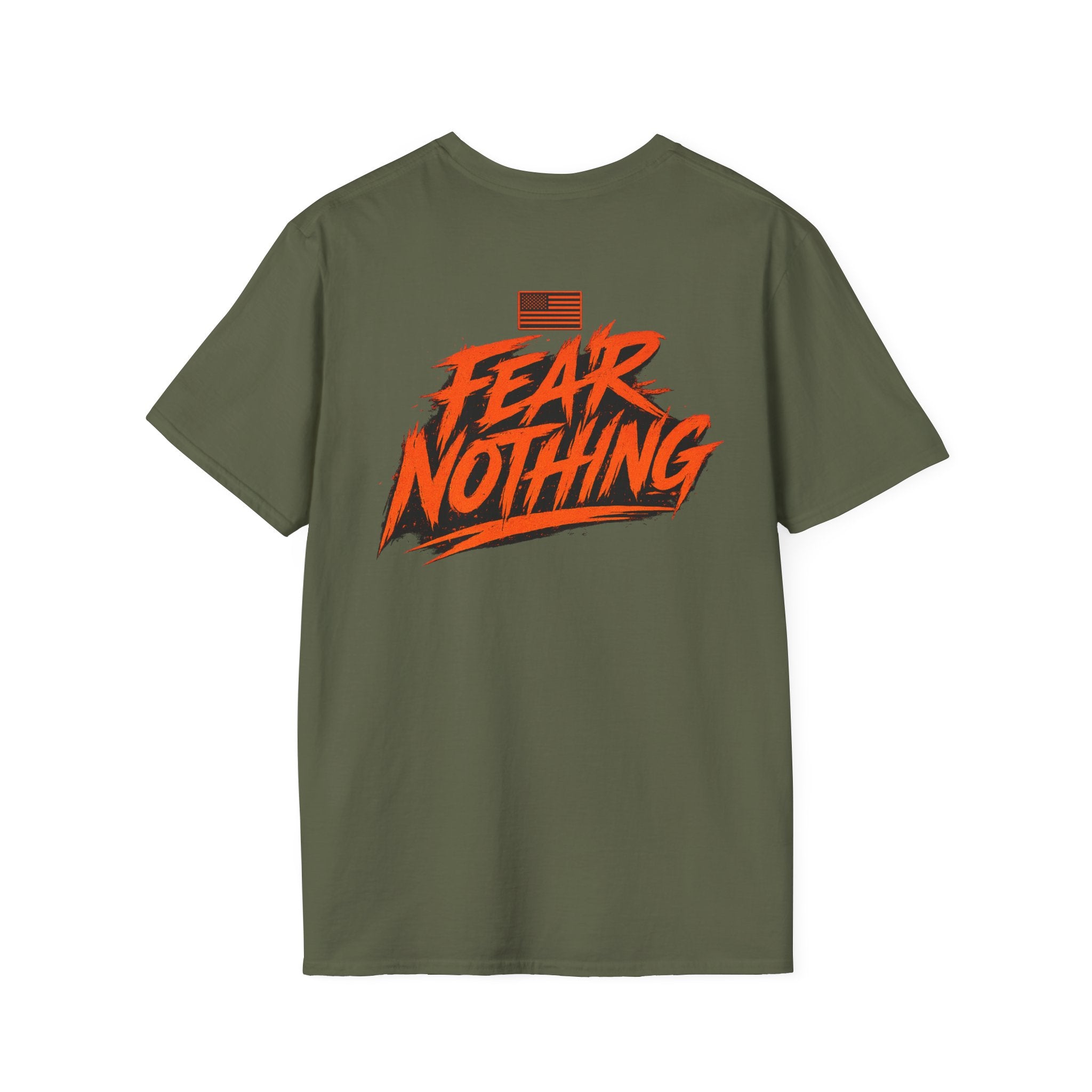 Fear Nothing (Orange) Military-Inspired Graphic T-Shirt | Ironsight Syndicate