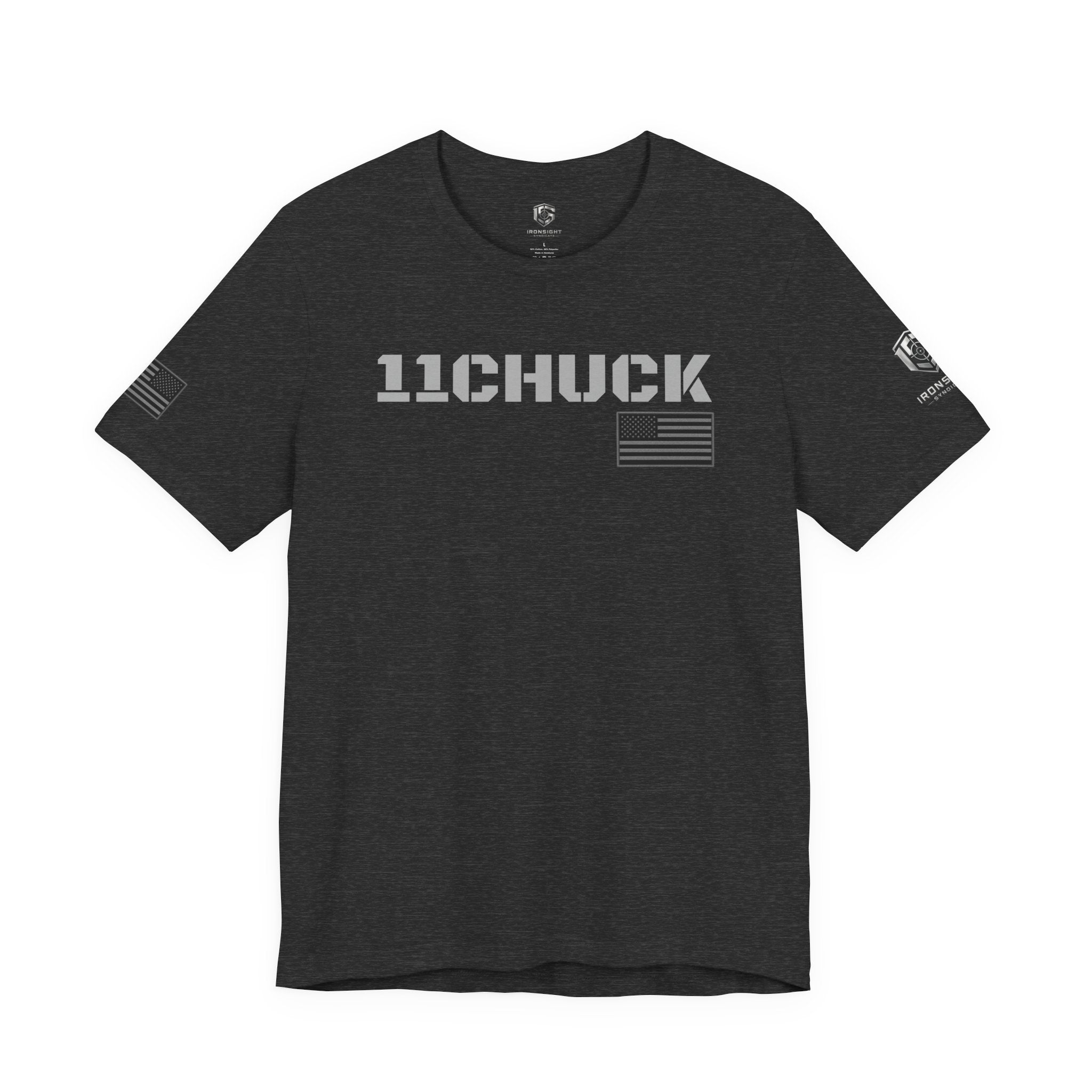 11Chuck Indirect Fire Infantryman Inspired Patriotic T-Shirt - Dark Grey Heather | Ironsight Syndicate