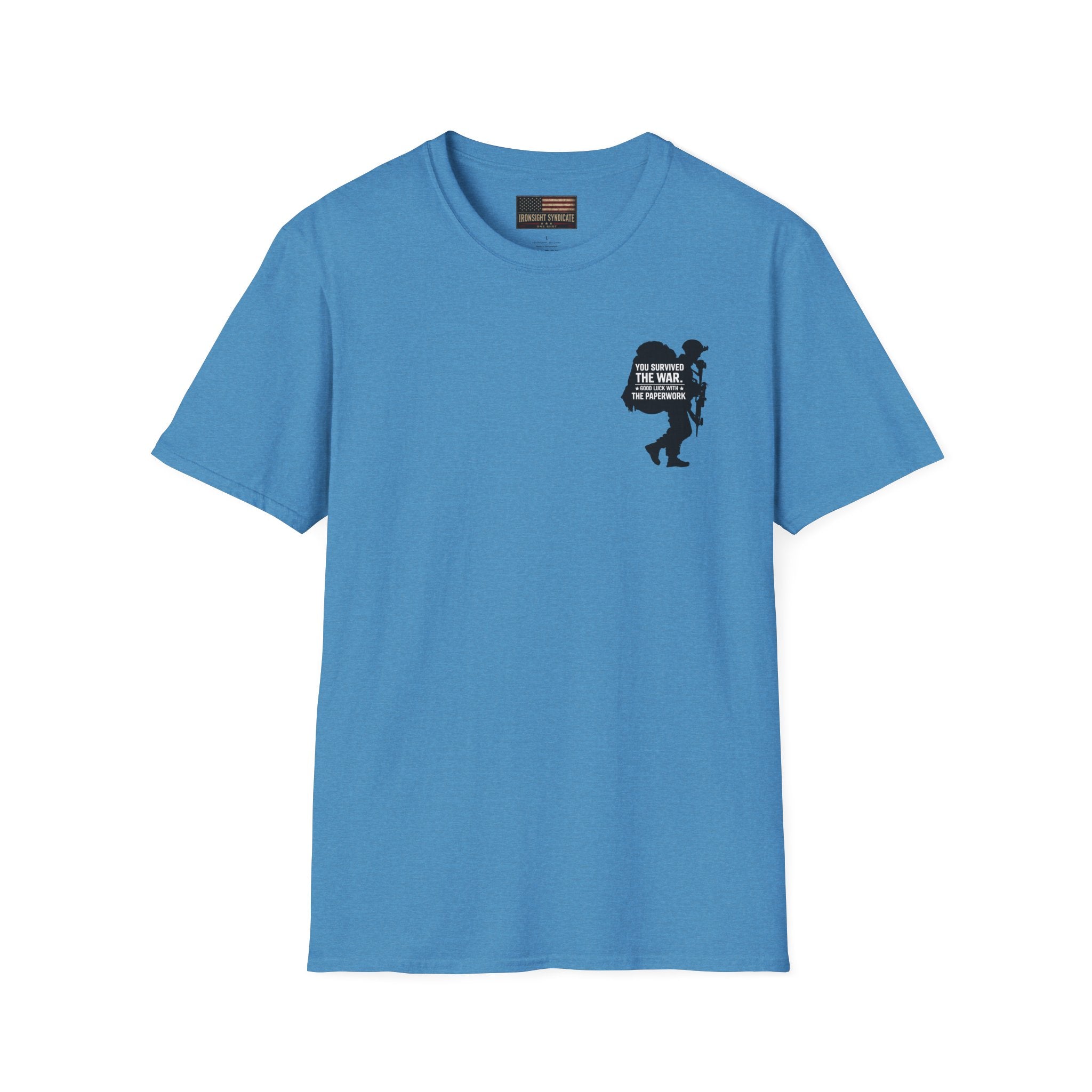 VA Knee Injury Claim Is Denied T-Shirt (Black Graphic) | Ironsight Syndicate