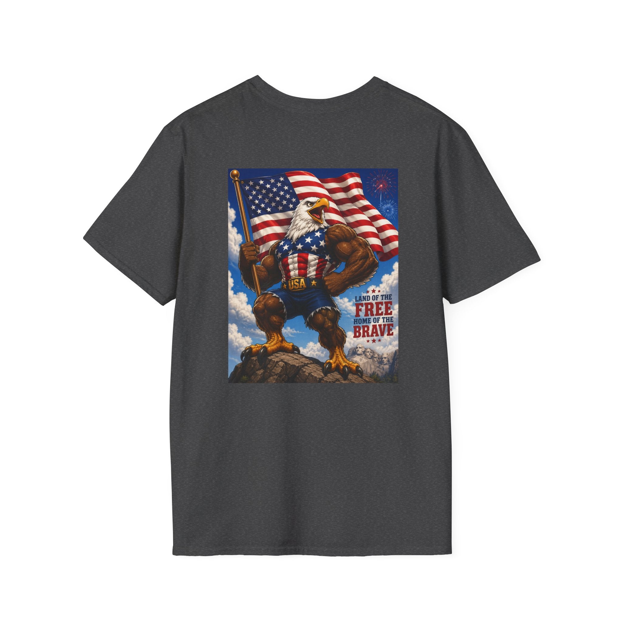 Merican Eagle T-Shirt | Patriotic Military Graphic Tee for Veterans & Patriots, Adult (13 and up), unisex