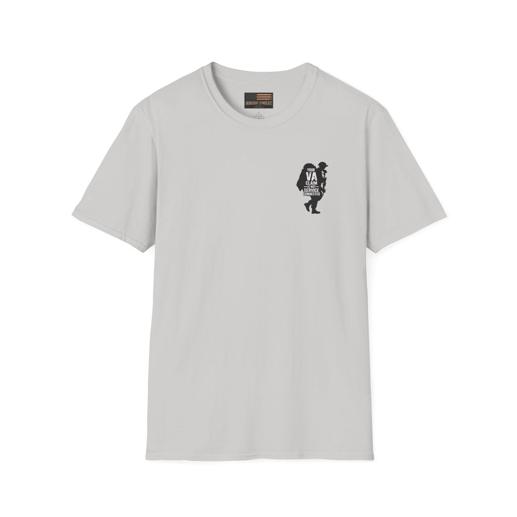 VA Tinnitus Claim is Not Service Connected T-Shirt - Ice Grey | Ironsight Syndicate