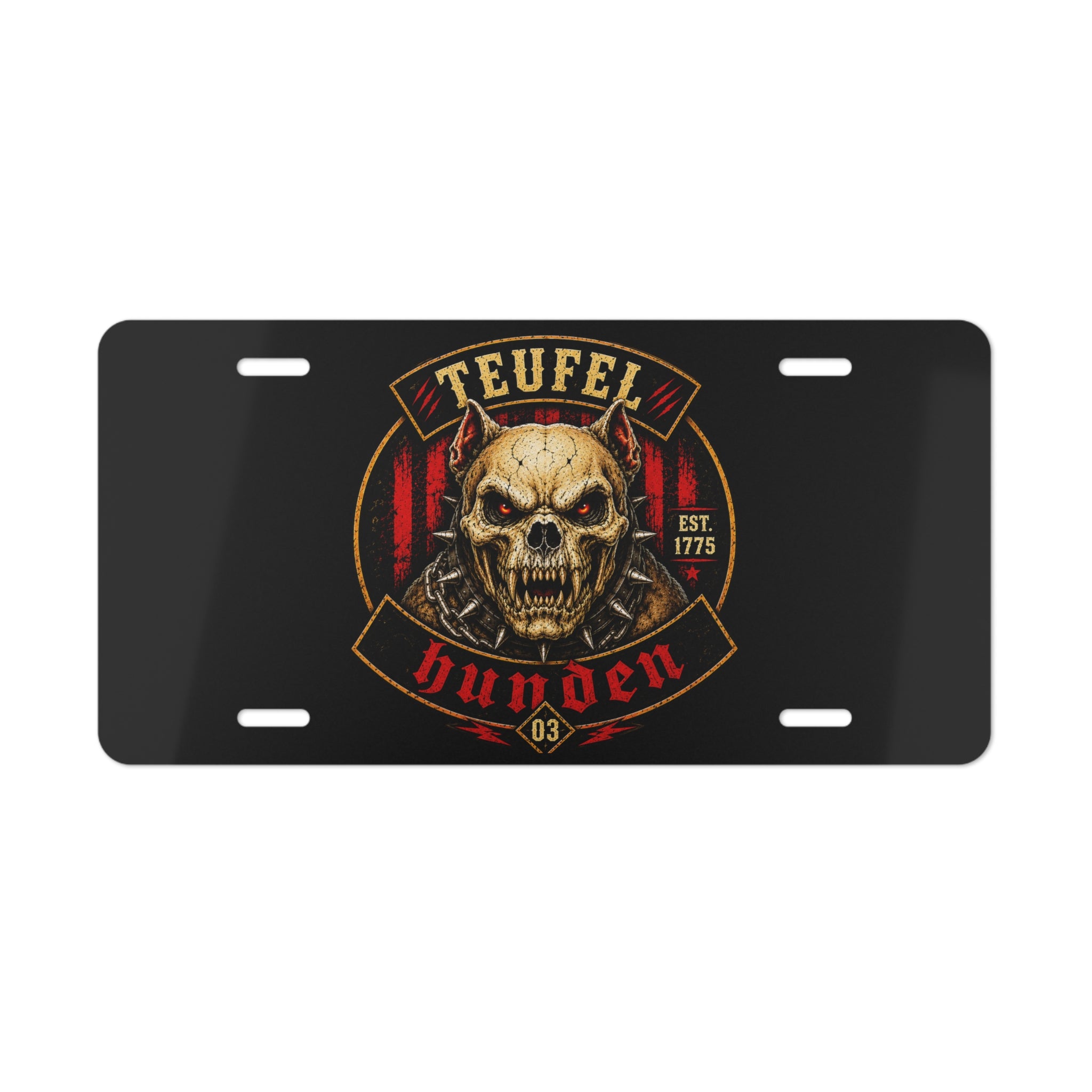 Teufel Hunden License Plate