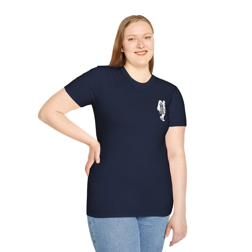 DD-214 service connected T-Shirt (White Graphic)