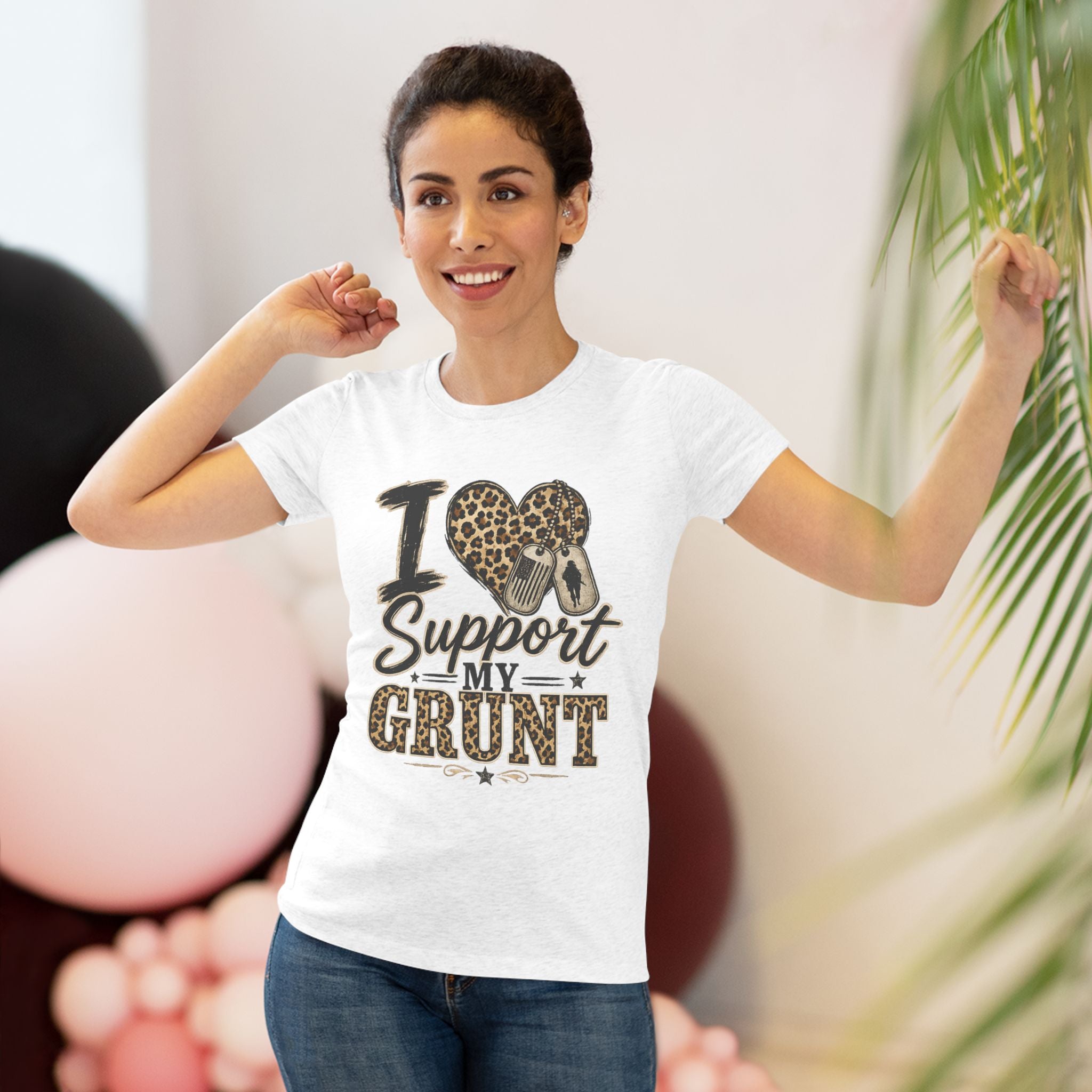I Support My Grunt Tee — Women's Military Spouse Graphic Shirt