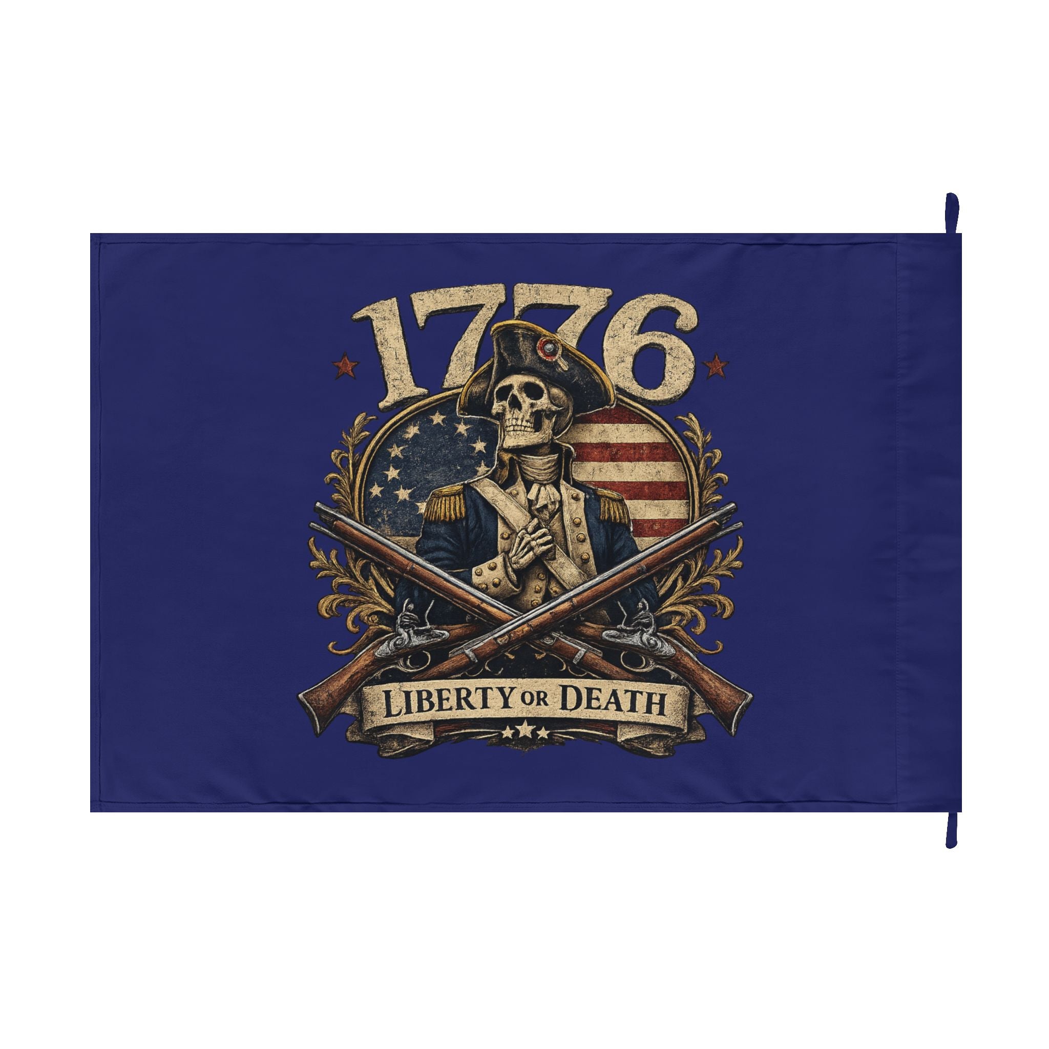 1776 Liberty or Death American Flag - Blue