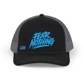 Fear Nothing Blue Trucker Hat - Black / Charcoal | Ironsight Syndicate