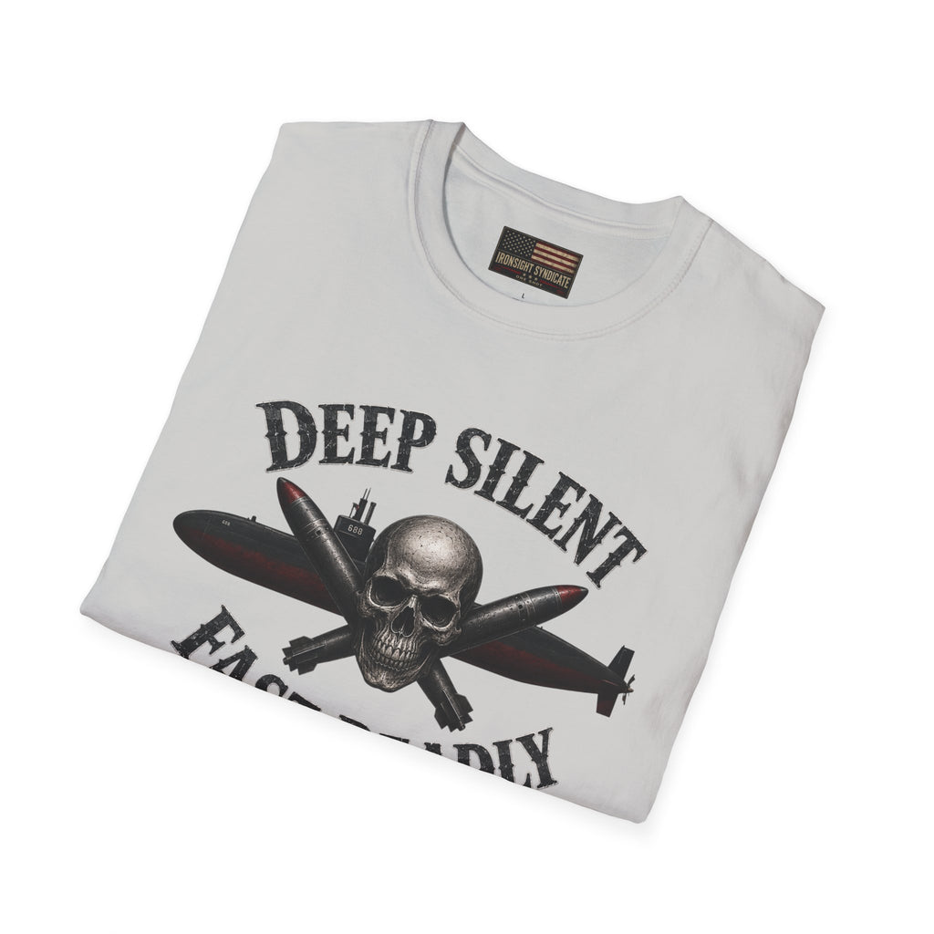 Deep, Silent, Fast Deadly US Navy Submariner Graphic Front T-Shirt