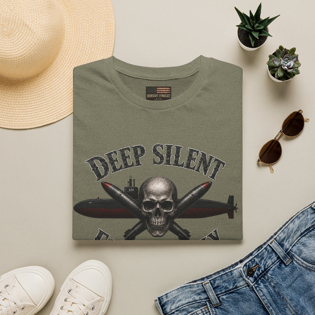Deep, Silent, Fast Deadly US Navy Submariner Graphic Front T-Shirt