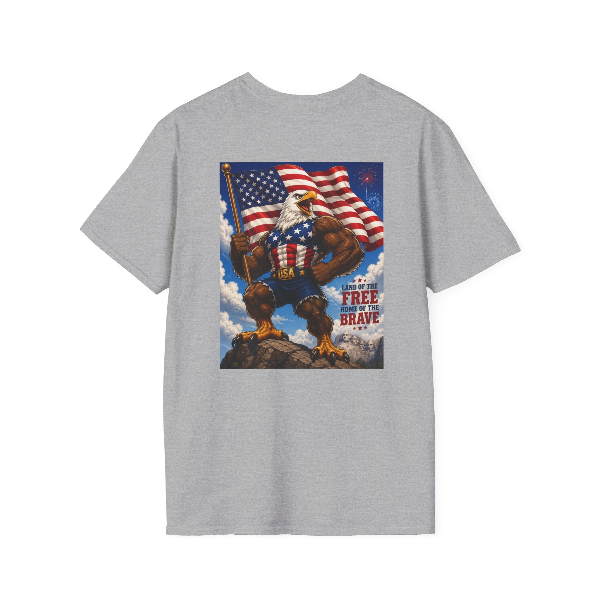 Merican Eagle T-Shirt | Patriotic Military Graphic Tee for Veterans & Patriots, Adult (13 and up), unisex
