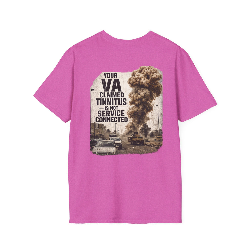 VA Tinnitus Claim is Not Service Connected T-Shirt | Ironsight Syndicate