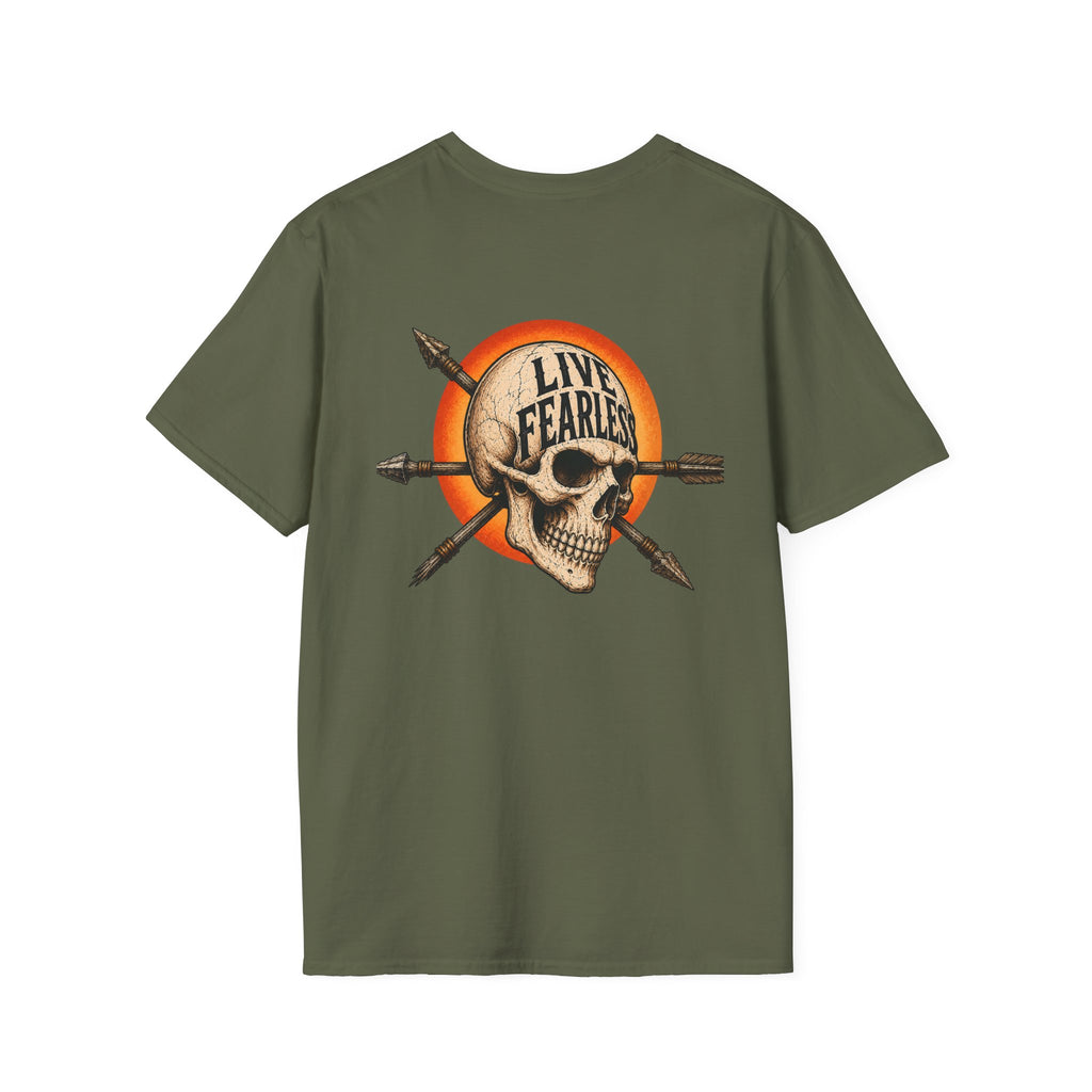 Live Fearless – Ancient Warrior Skull T-Shirt