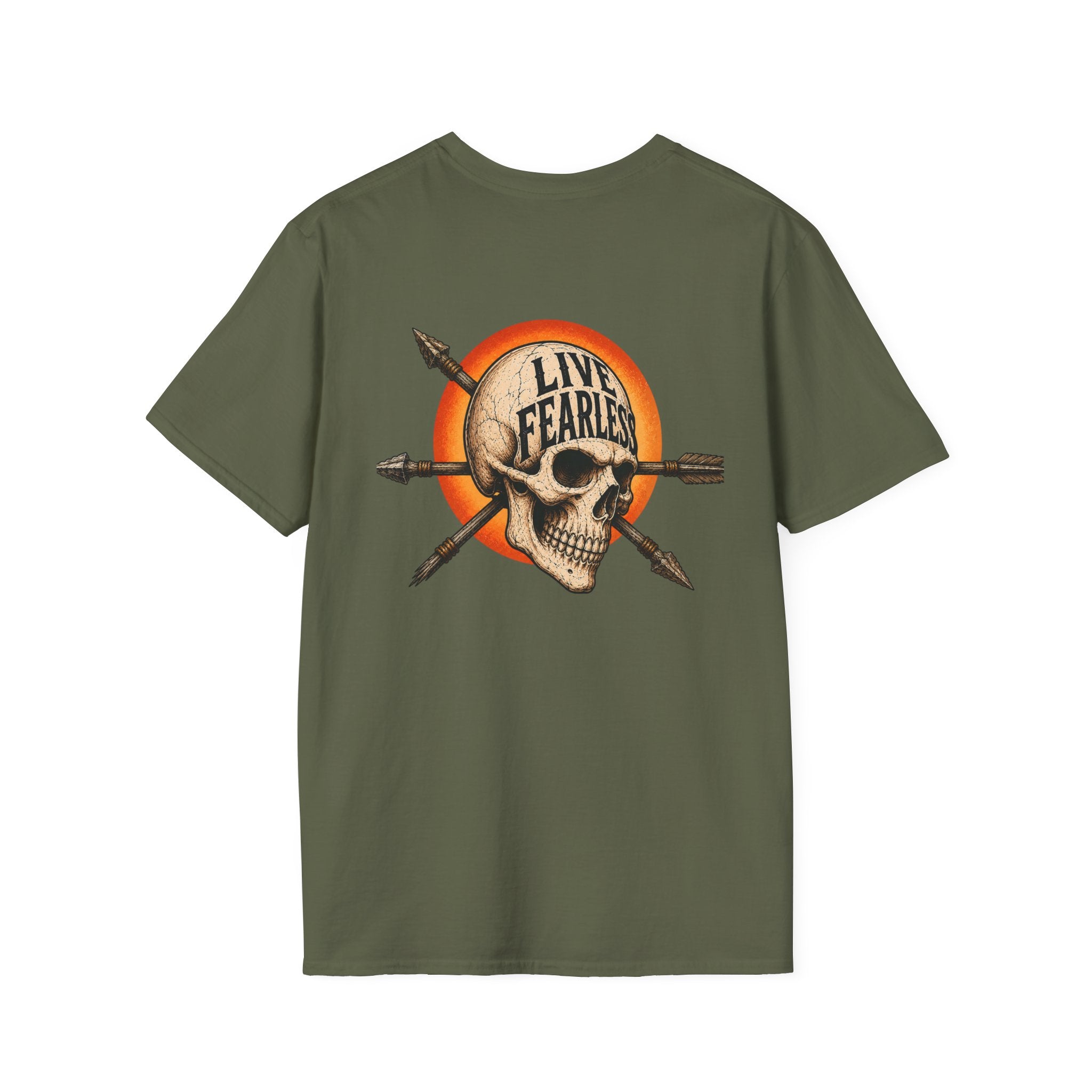 Live Fearless – Ancient Warrior Skull T-Shirt