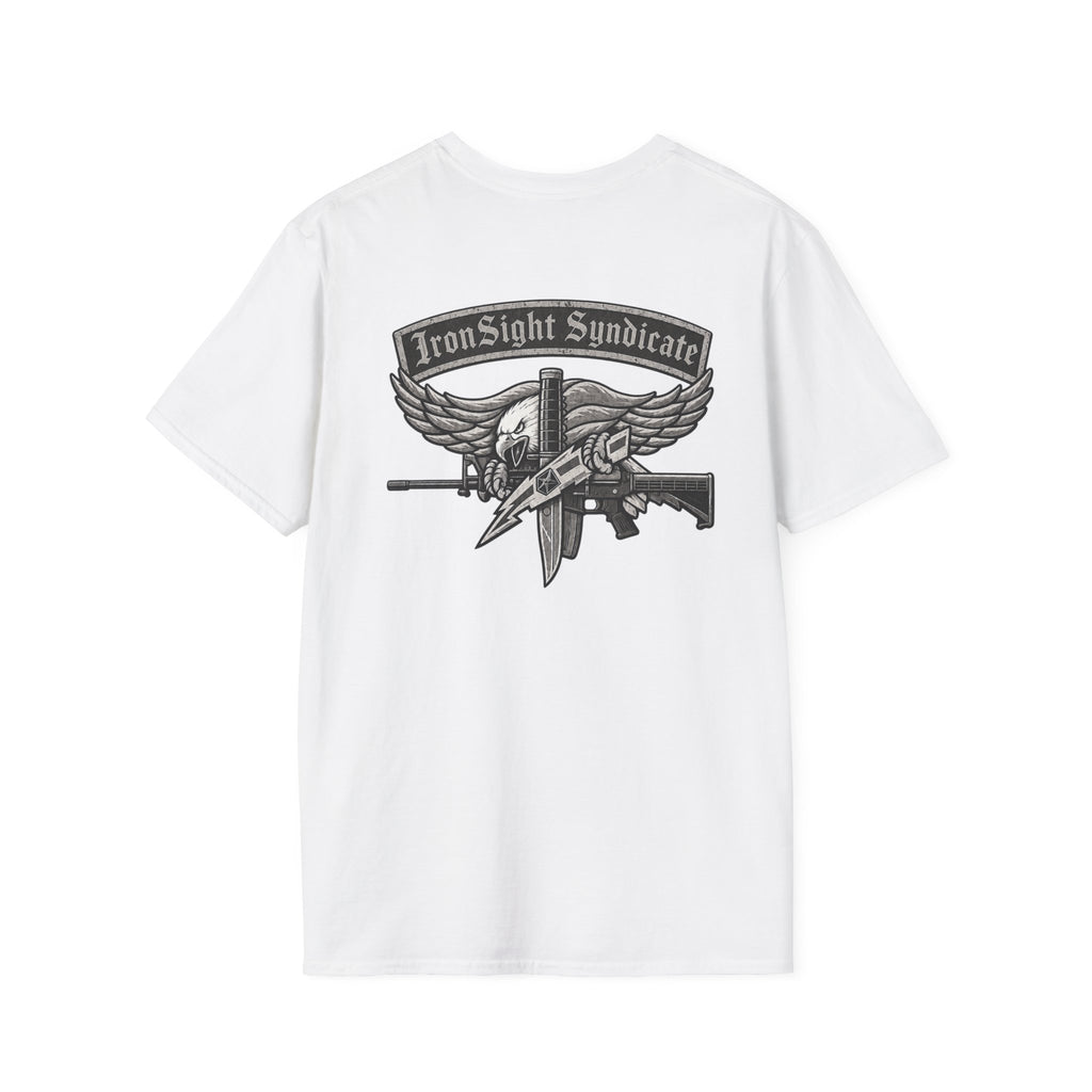 SWAT Eagle T-Shirt — "IronSight Syndicate"  T-Shirt | Patriotic Military Graphic Tee for Veterans & Patriots, Adult (13 and up), unisex