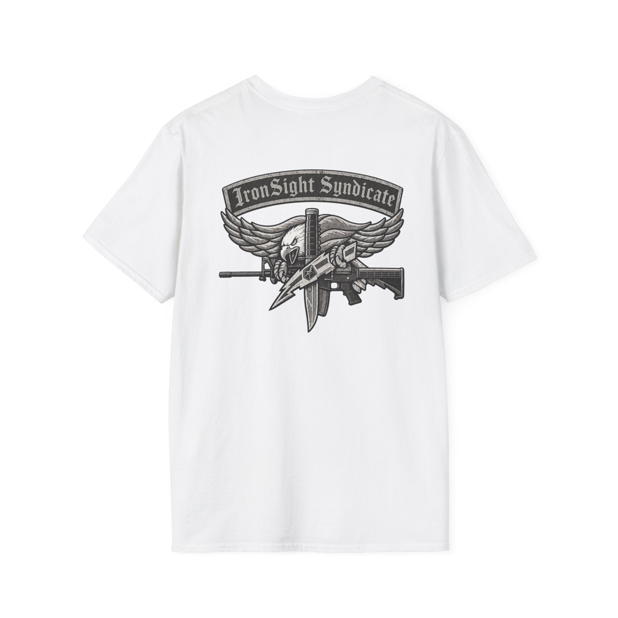 SWAT Eagle T-Shirt — "IronSight Syndicate"  T-Shirt | Patriotic Military Graphic Tee for Veterans & Patriots, Adult (13 and up), unisex