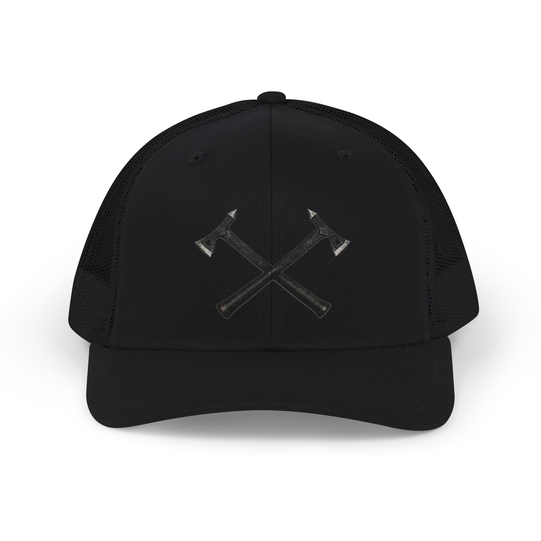 Crossed Hatchets Trucker Cap — Patriotic Military Hat — Ironsight Syndicate