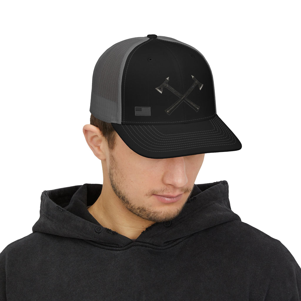 Crossed Hatchets Trucker Cap | Ironsight Syndicate