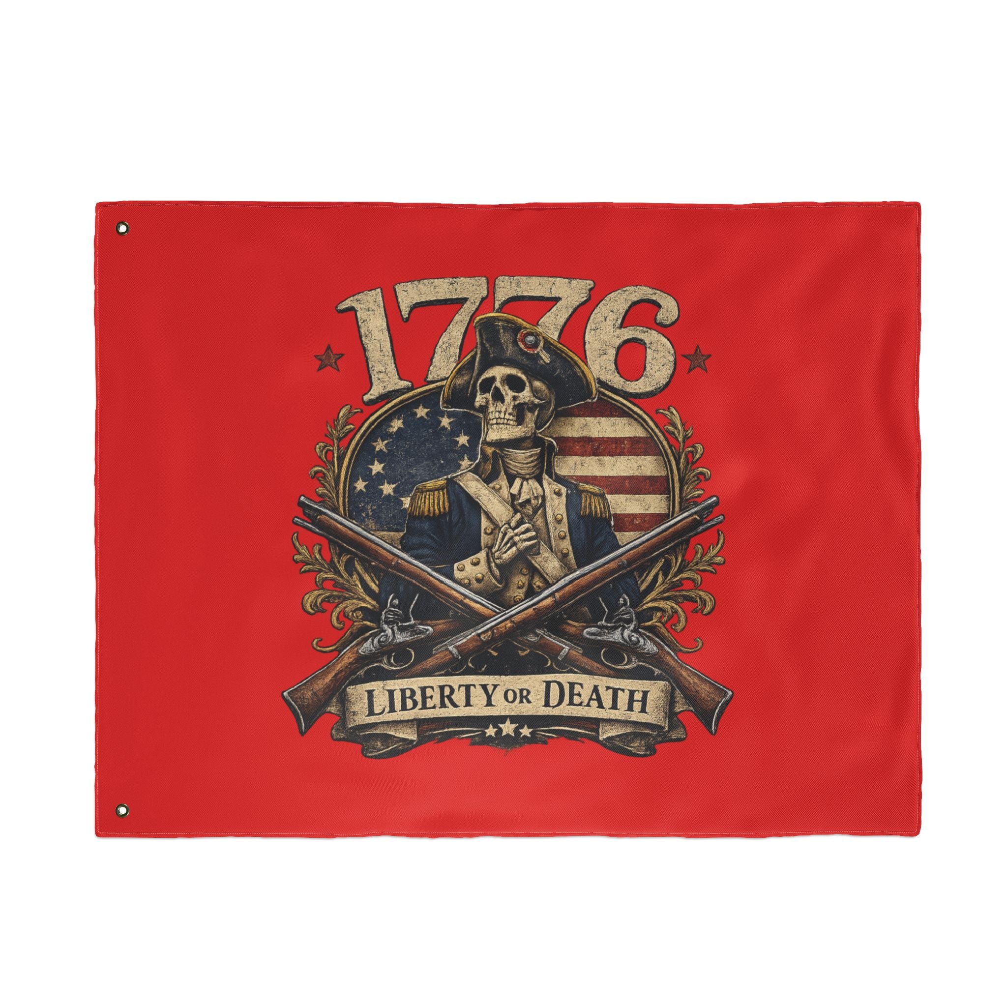 1776 Liberty or Death American Flag | Patriotic Revolutionary War Banner for Veterans & Patriots