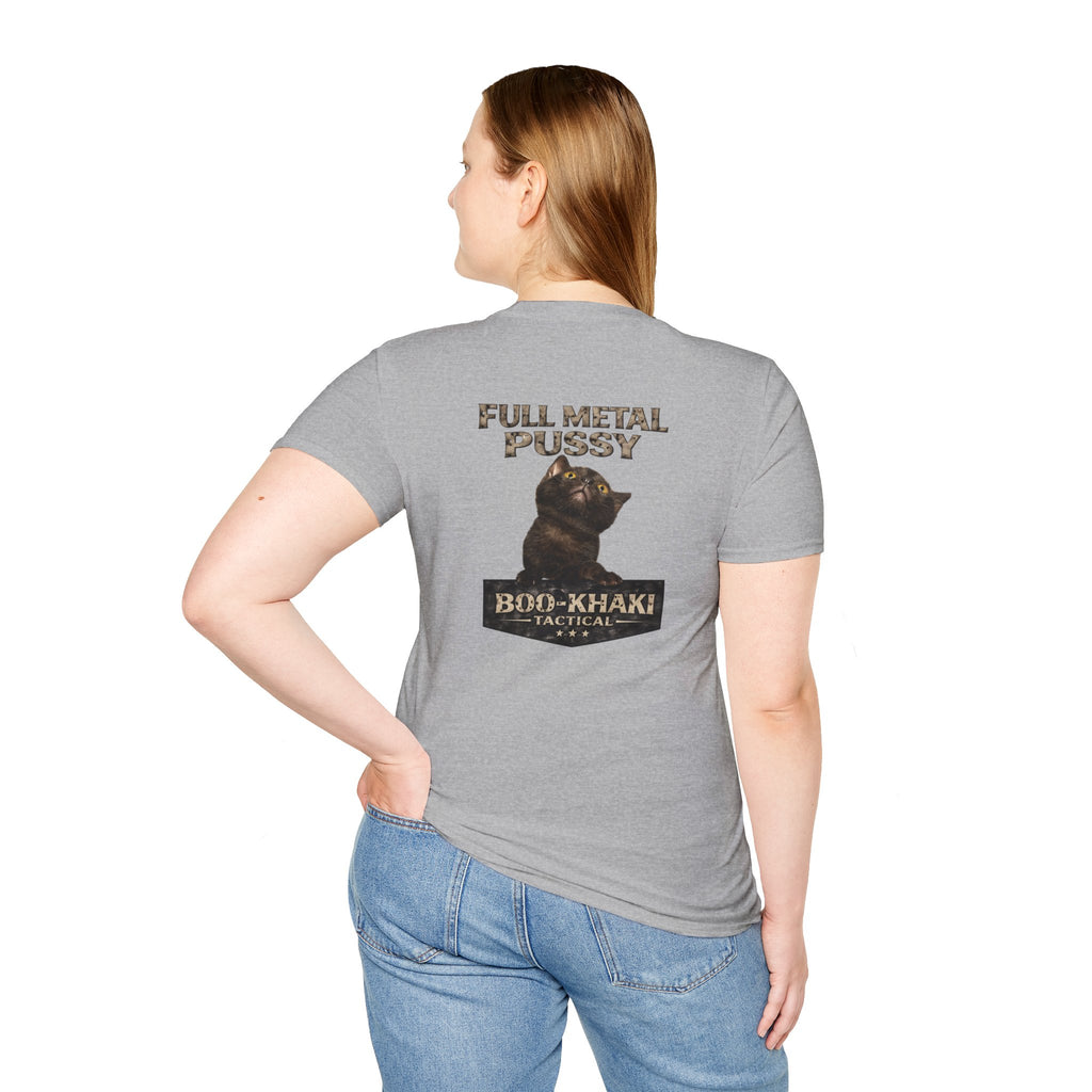 Full Metal Cat T-Shirt – Boo-Khaki Tactical Graphic Tee