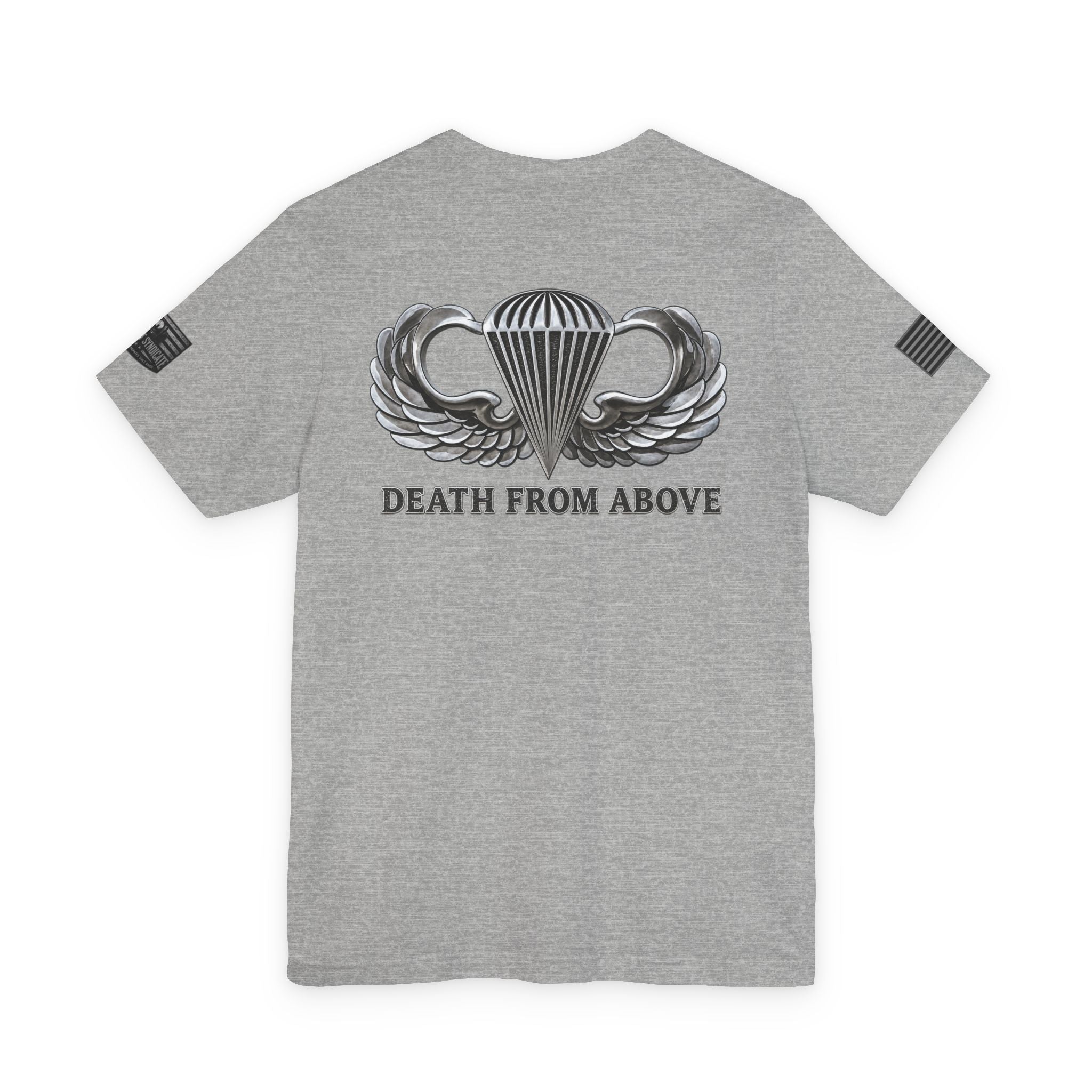 Airborne, Death From Above T - US Army Airborne Wings Veteran T-Shirt | Ironsight Syndicate