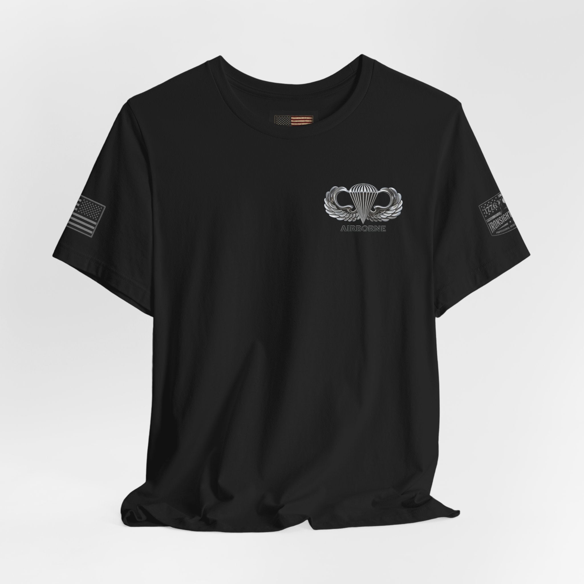 Airborne, Death From Above T - US Army Airborne Wings Veteran T-Shirt | Ironsight Syndicate