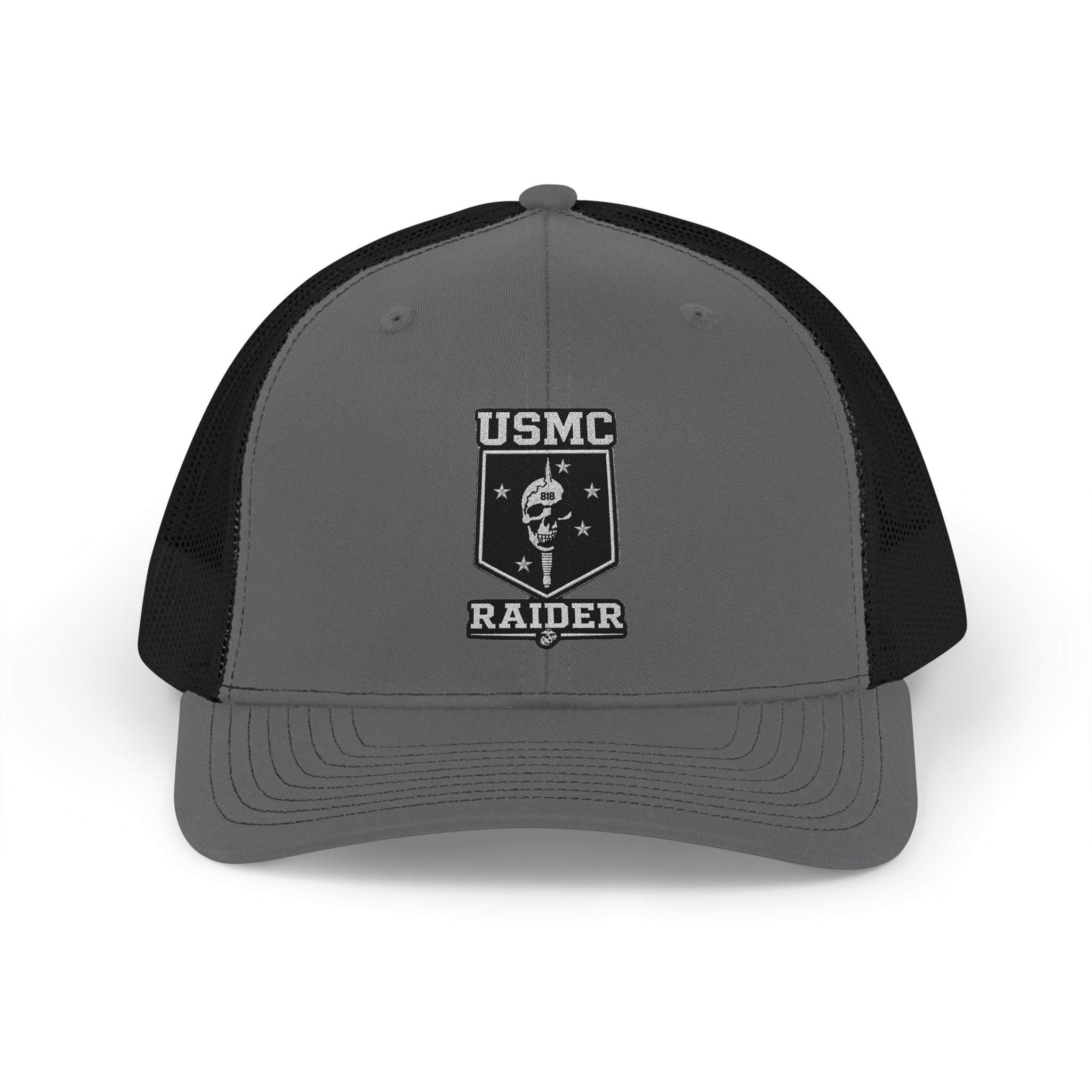 USMC Raider Trucker Cap - Vintage Military Snapback Hat