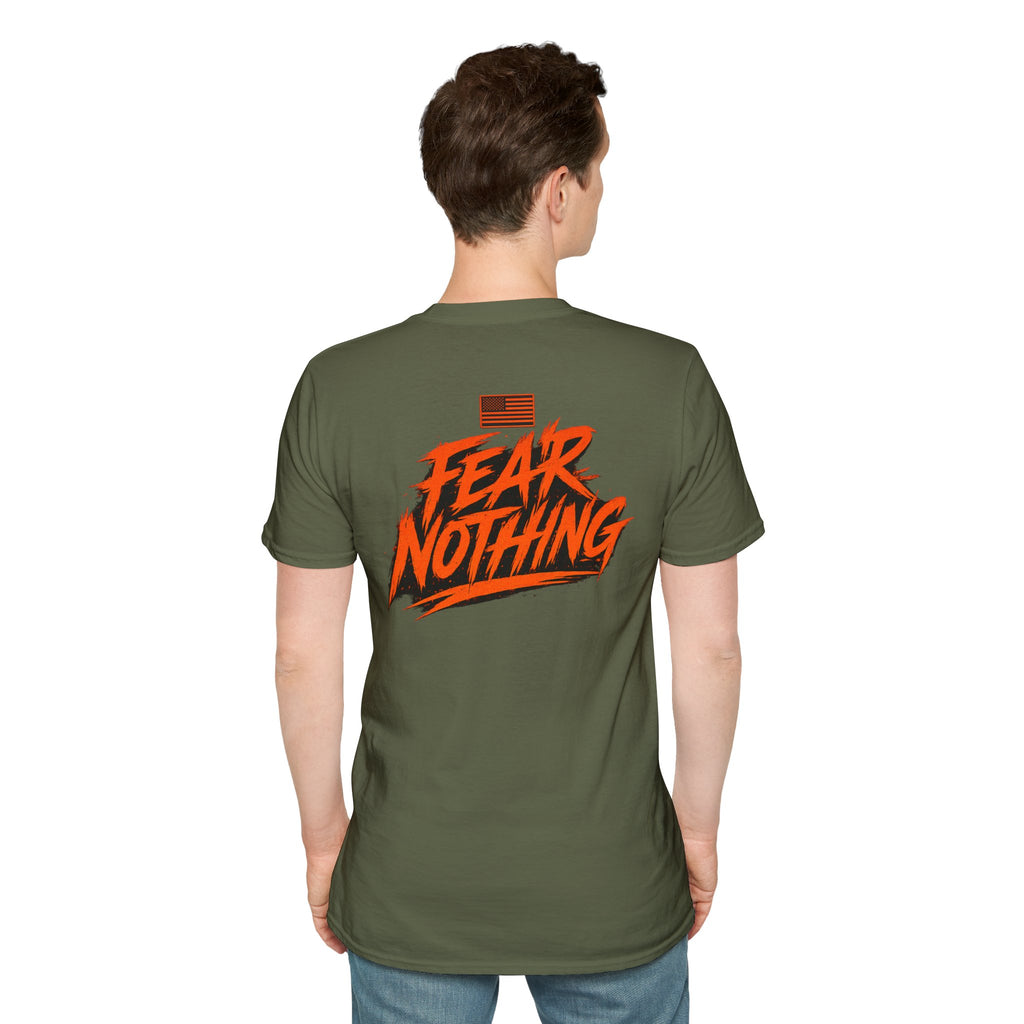 Fear Nothing (Orange) Military-Inspired Graphic T-Shirt | Ironsight Syndicate
