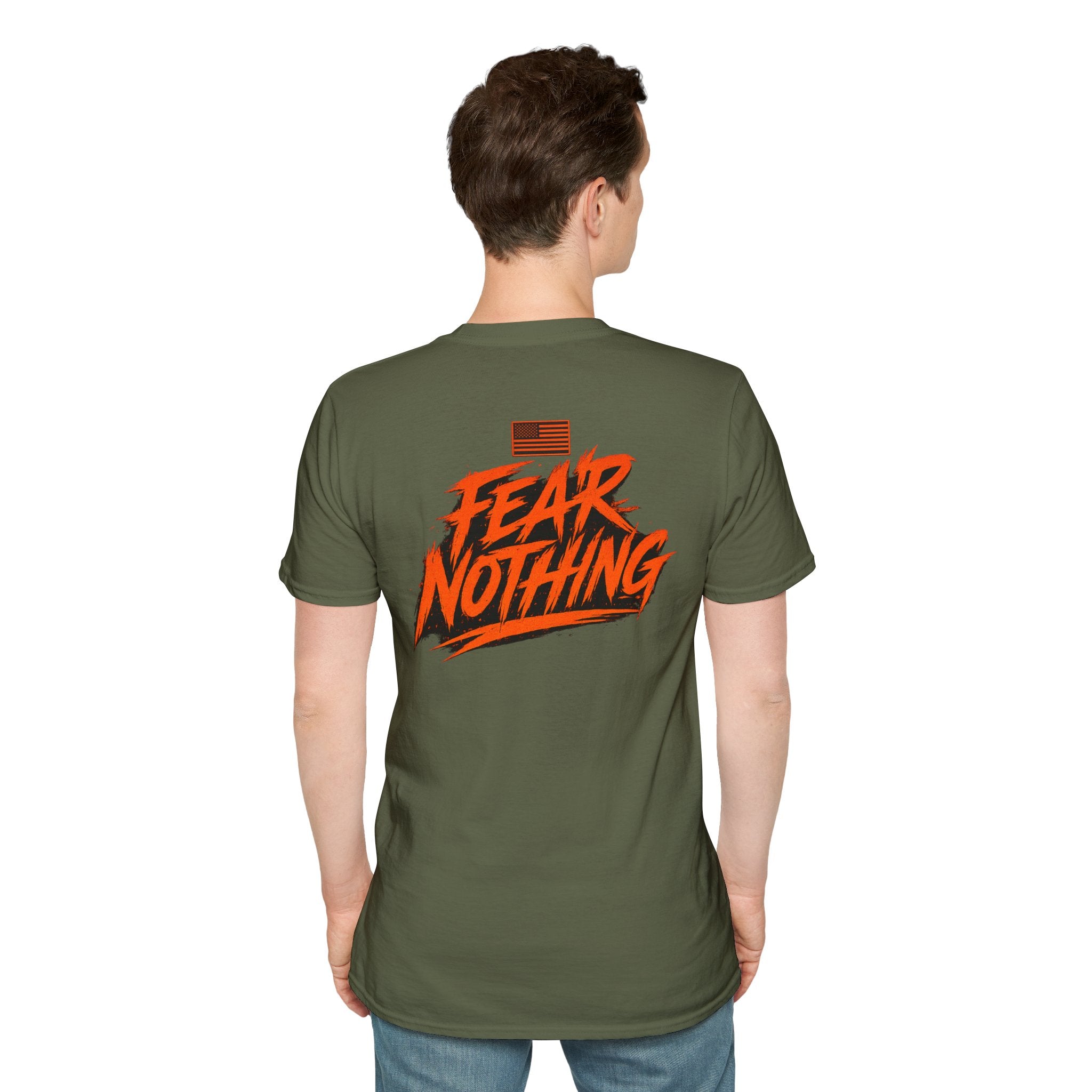 Fear Nothing (Orange) Military-Inspired Graphic T-Shirt | Ironsight Syndicate