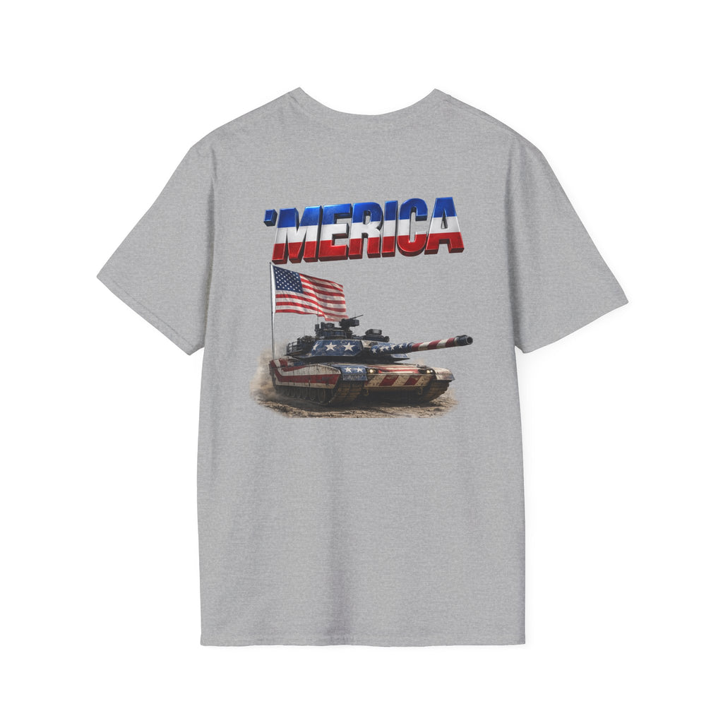 M1 Abrams Patriotic Ironsight Syndicate T-Shirt | Patriotic Military Graphic Tee for Veterans & Patriots, Adult (13 and up), unisex
