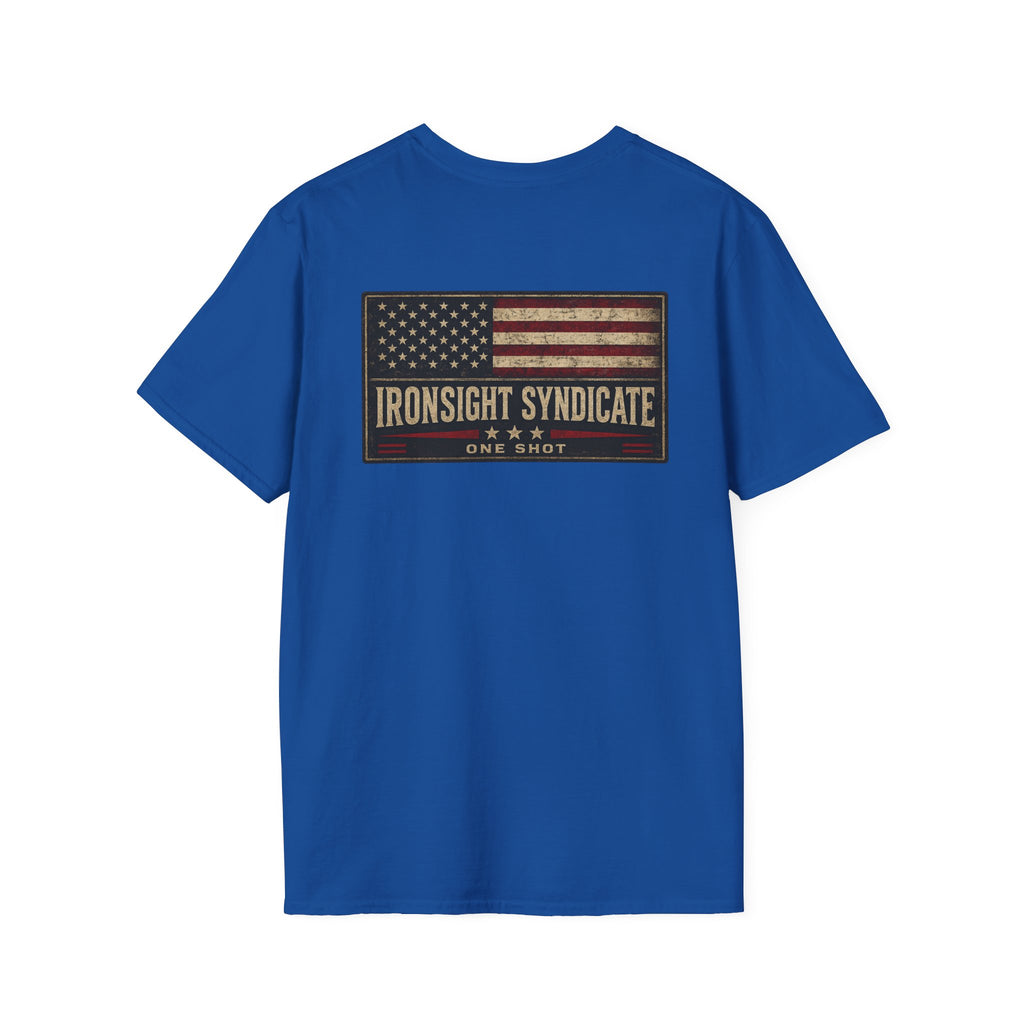 Red White and Blue Ironsight Syndicate T-Shirt, Adult (13 and up), unisex