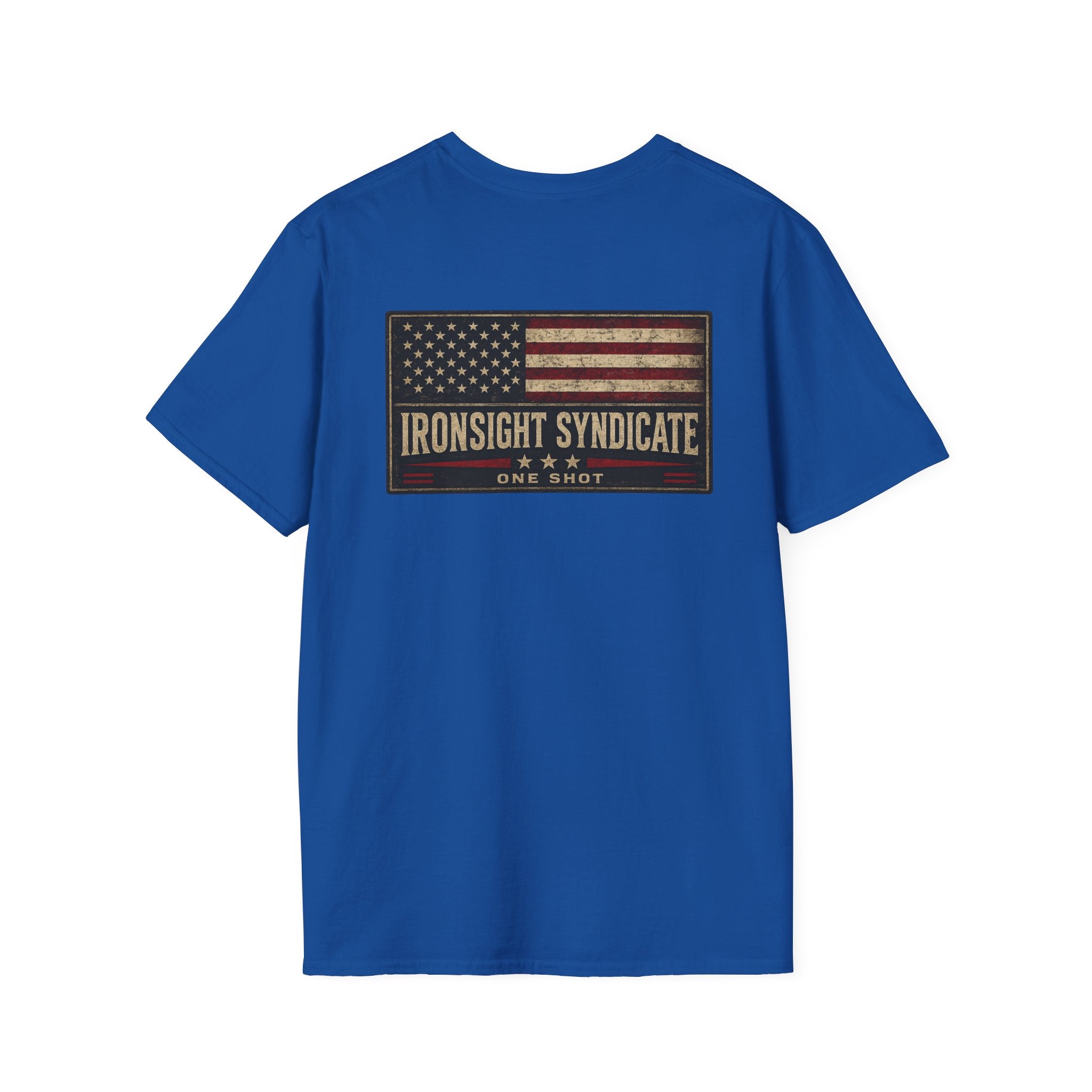 Red White and Blue Ironsight Syndicate T-Shirt, Adult (13 and up), unisex