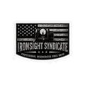 IronSightSyndicate — Die-Cut Transparent Outdoor American Flag Sticker