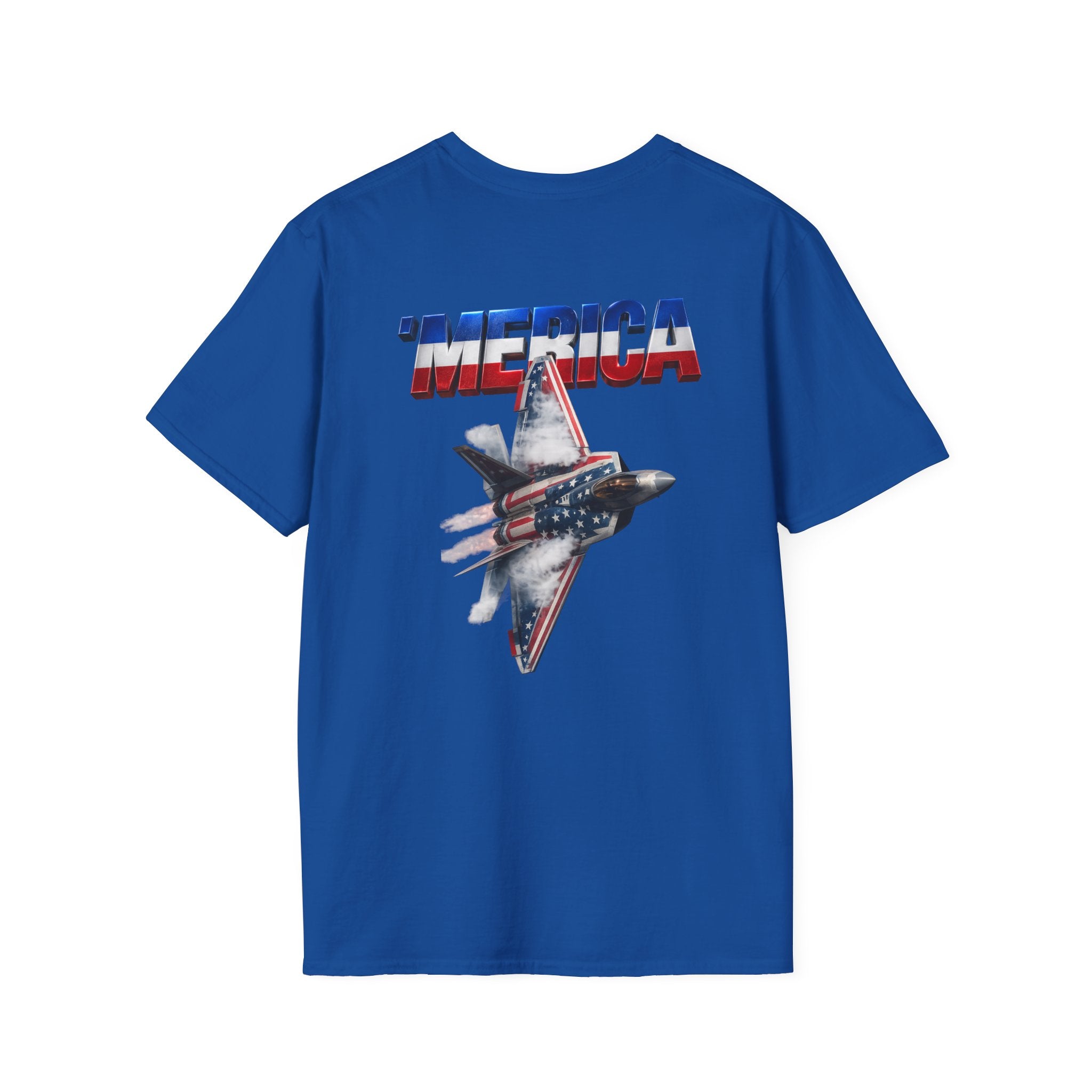 F22 Merica! Patriotic Ironsight Syndicate T-Shirt | Patriotic Military Graphic Tee for Veterans & Patriots, Adult (13 and up), unisex