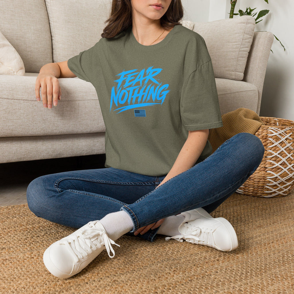 Fear Nothing/Live Fearless Blue – Premium Graphic T-Shirt | Ironsight Syndicate