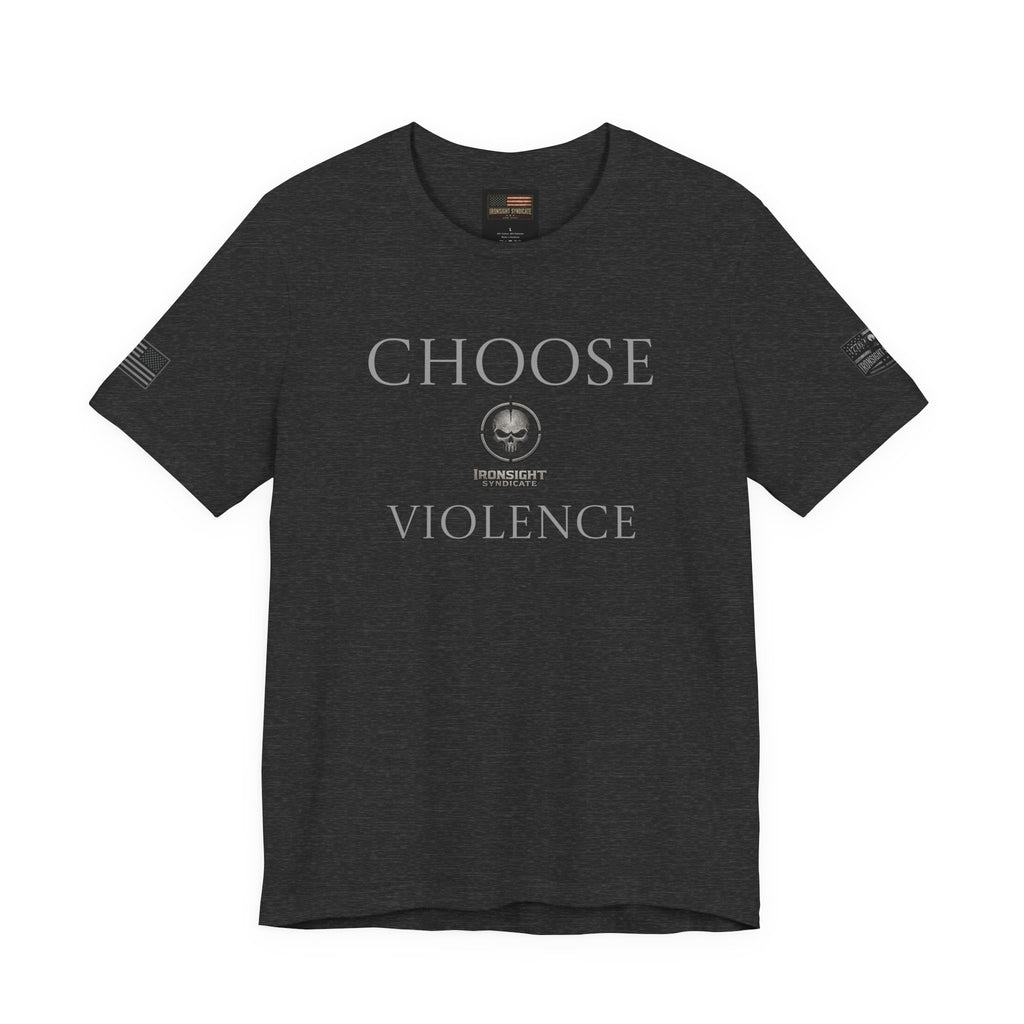 Combat Action Badge Choose Violence T-Shirt | Ironsight Syndicate