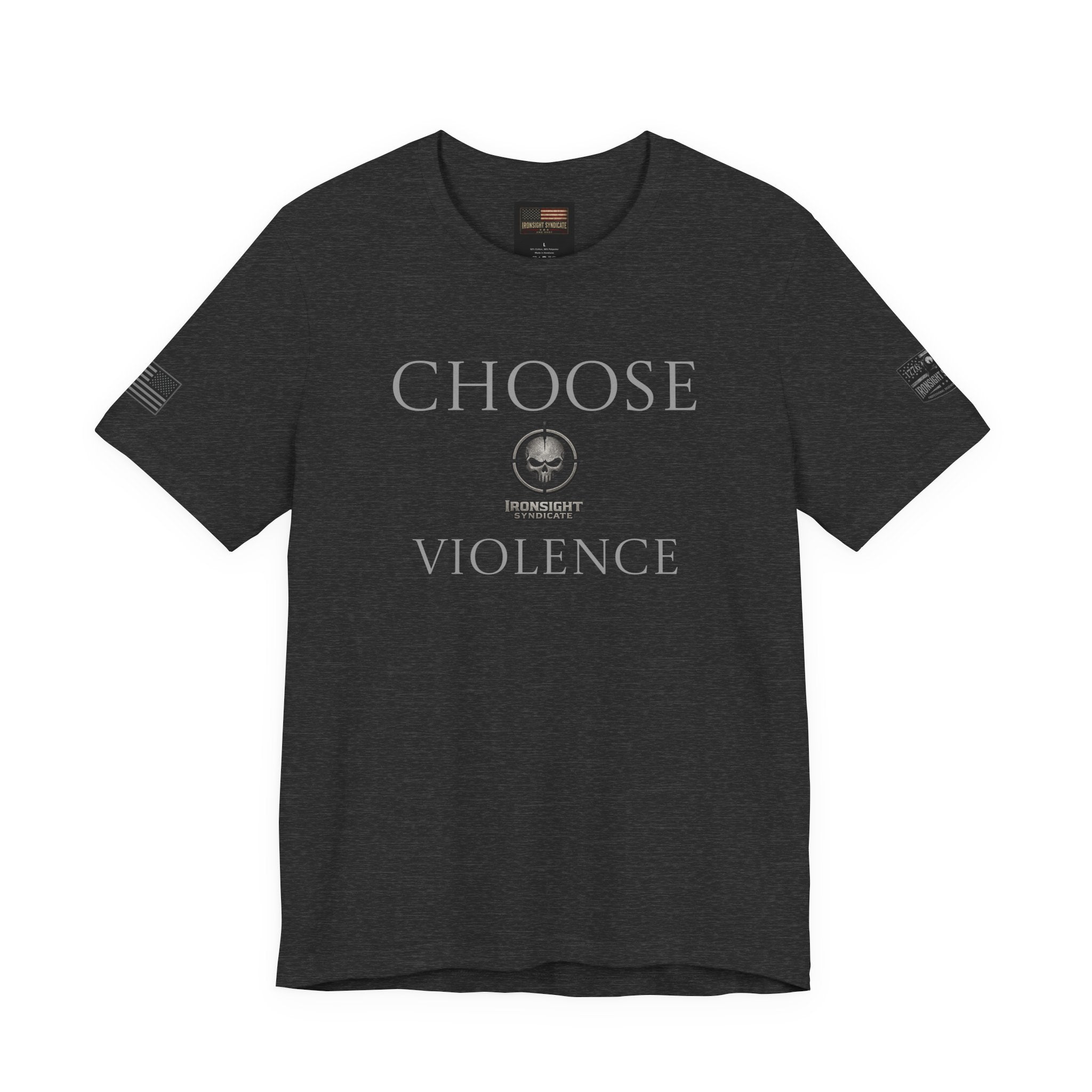 Combat Action Badge Choose Violence T-Shirt | Ironsight Syndicate
