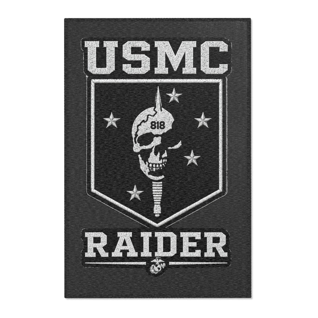USMC Raider Area Rug — Military Honor Floor Mat — Marine Veteran Home Decor — Ironsight Syndicate